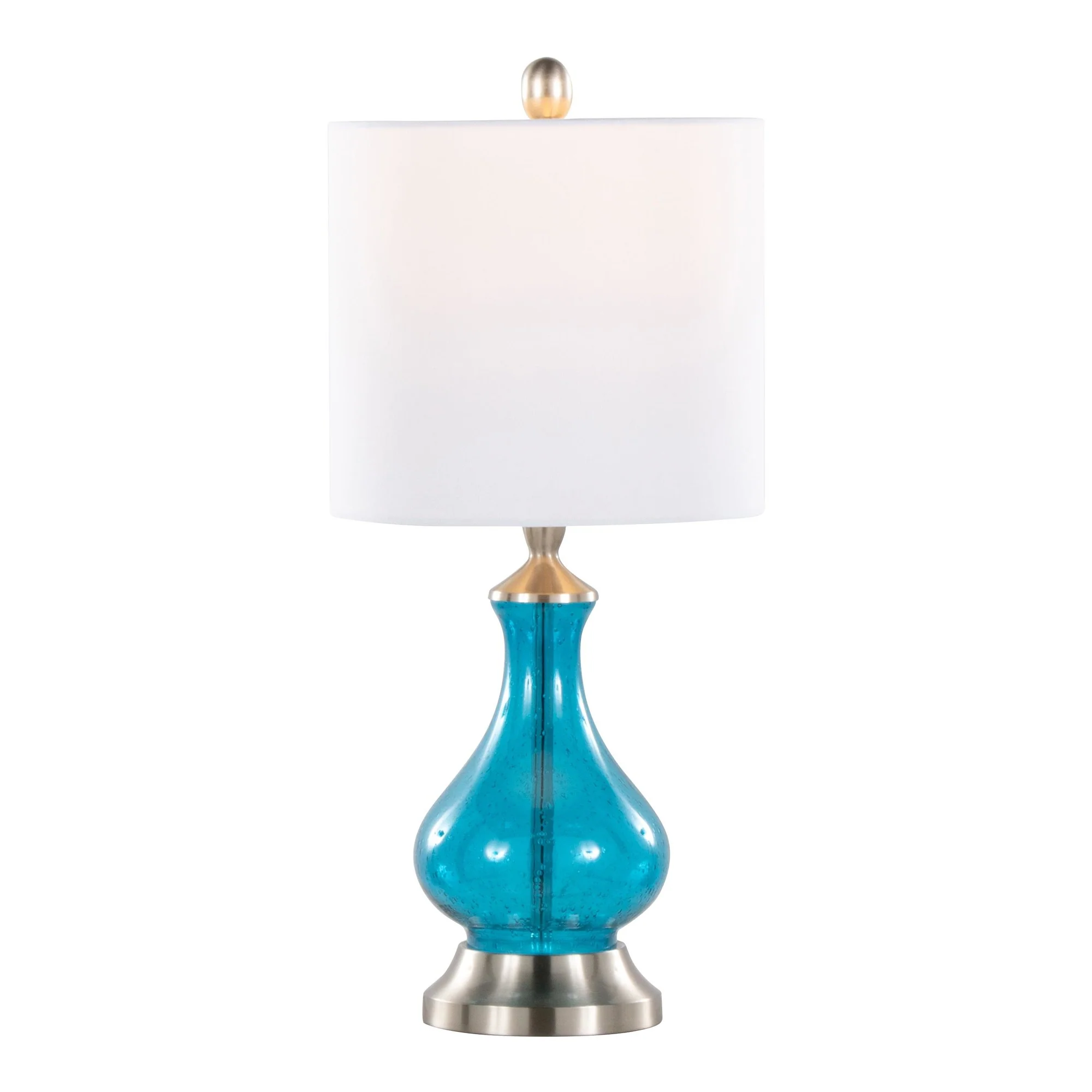 Jasmine 22" Glass Accent Lamp By LumiSource - GTG22-JASMN BUBNIW - Image 3