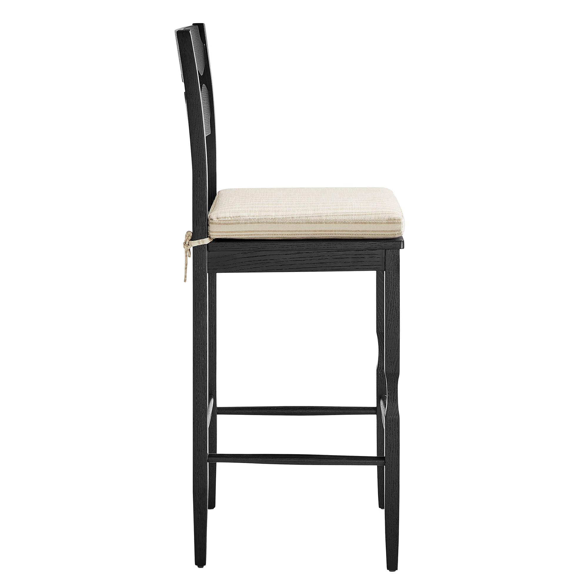 Jax Oak Wood Bar Stool With Wavy Razor Back and Cushion by Modway - Image 22