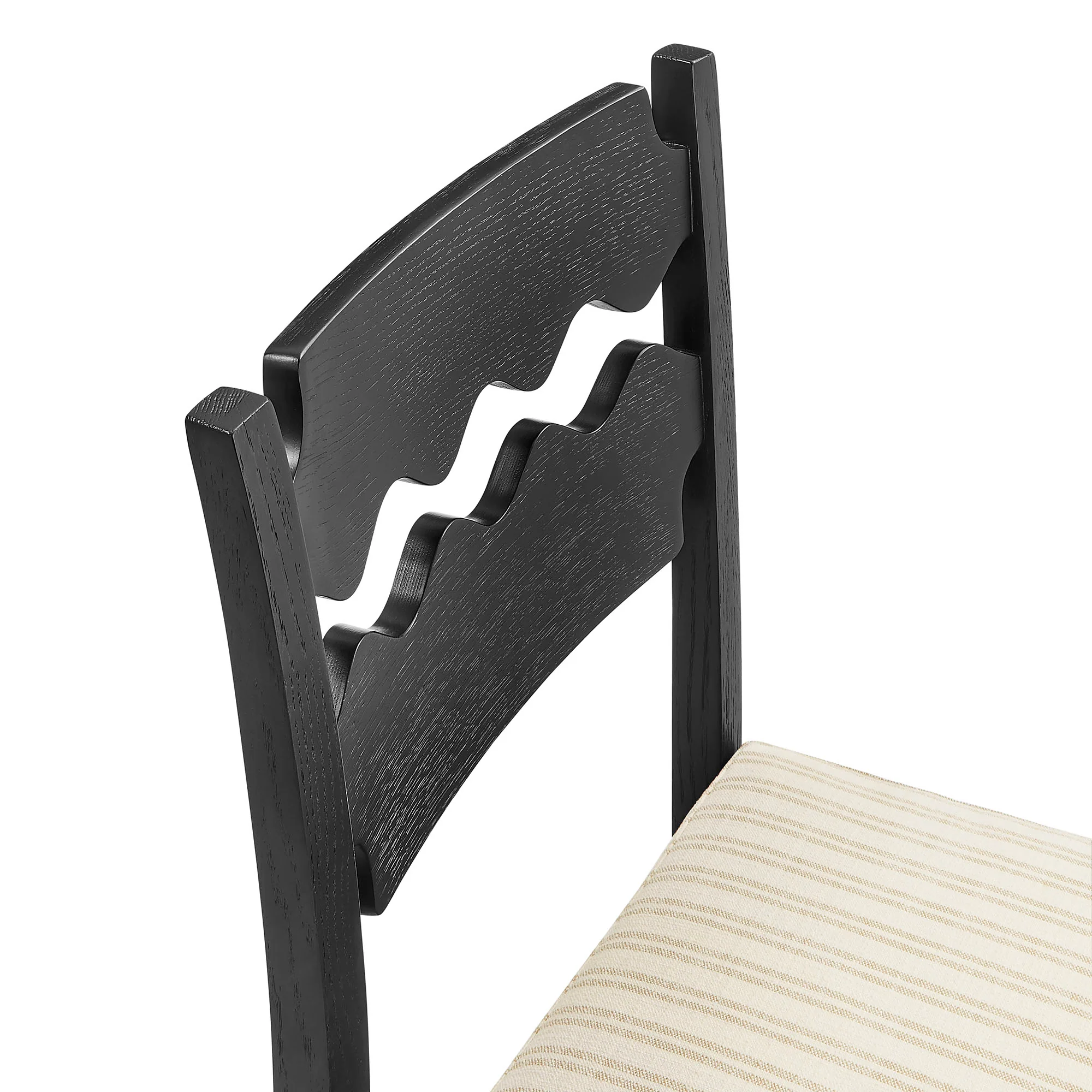 Jax Oak Wood Bar Stool With Wavy Razor Back and Cushion by Modway - Image 26