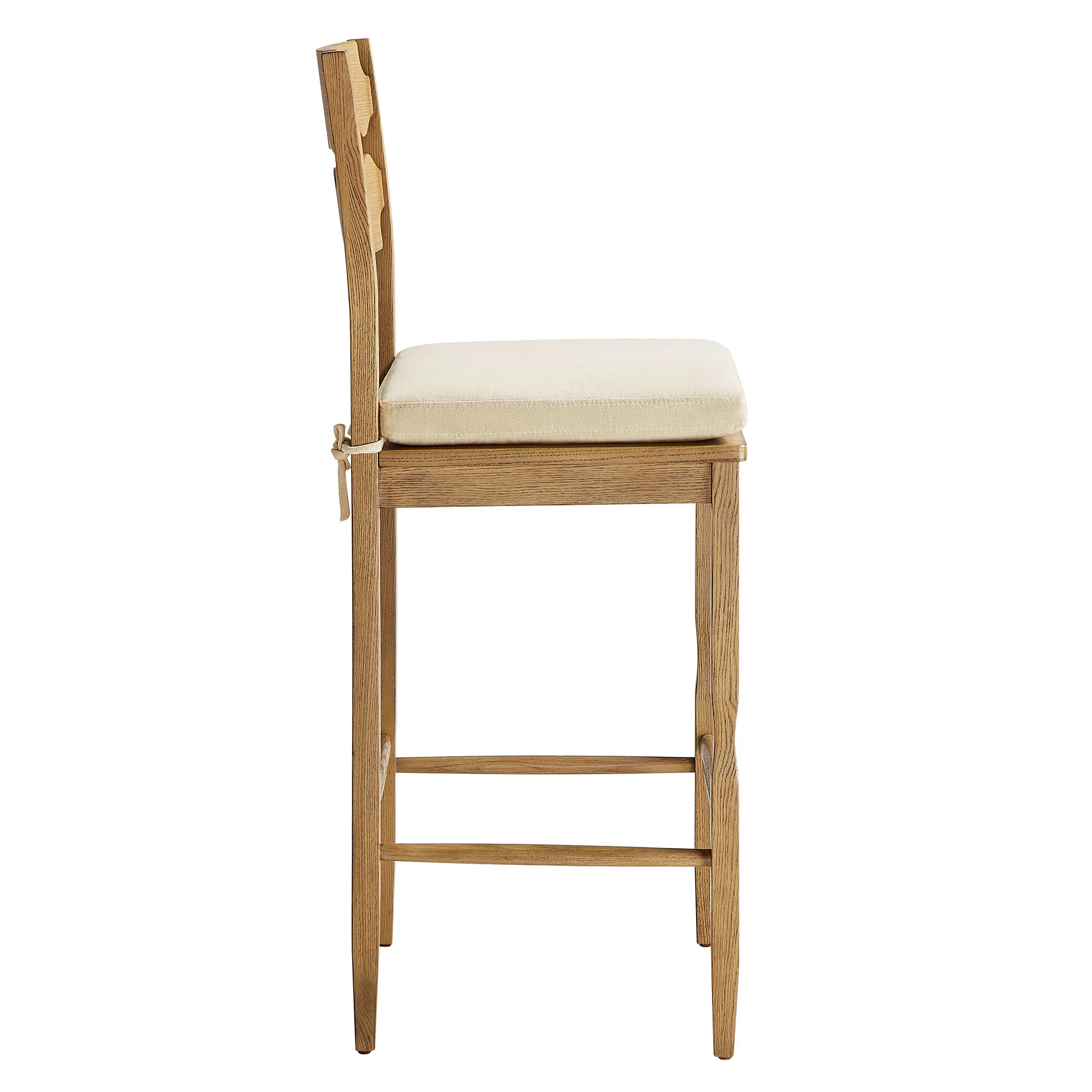 Jax Oak Wood Bar Stool With Wavy Razor Back and Cushion by Modway - Image 52
