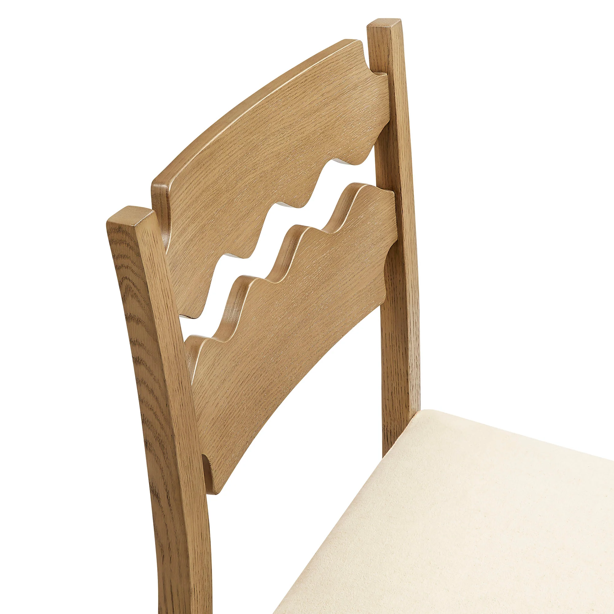 Jax Oak Wood Bar Stool With Wavy Razor Back and Cushion by Modway - Image 56