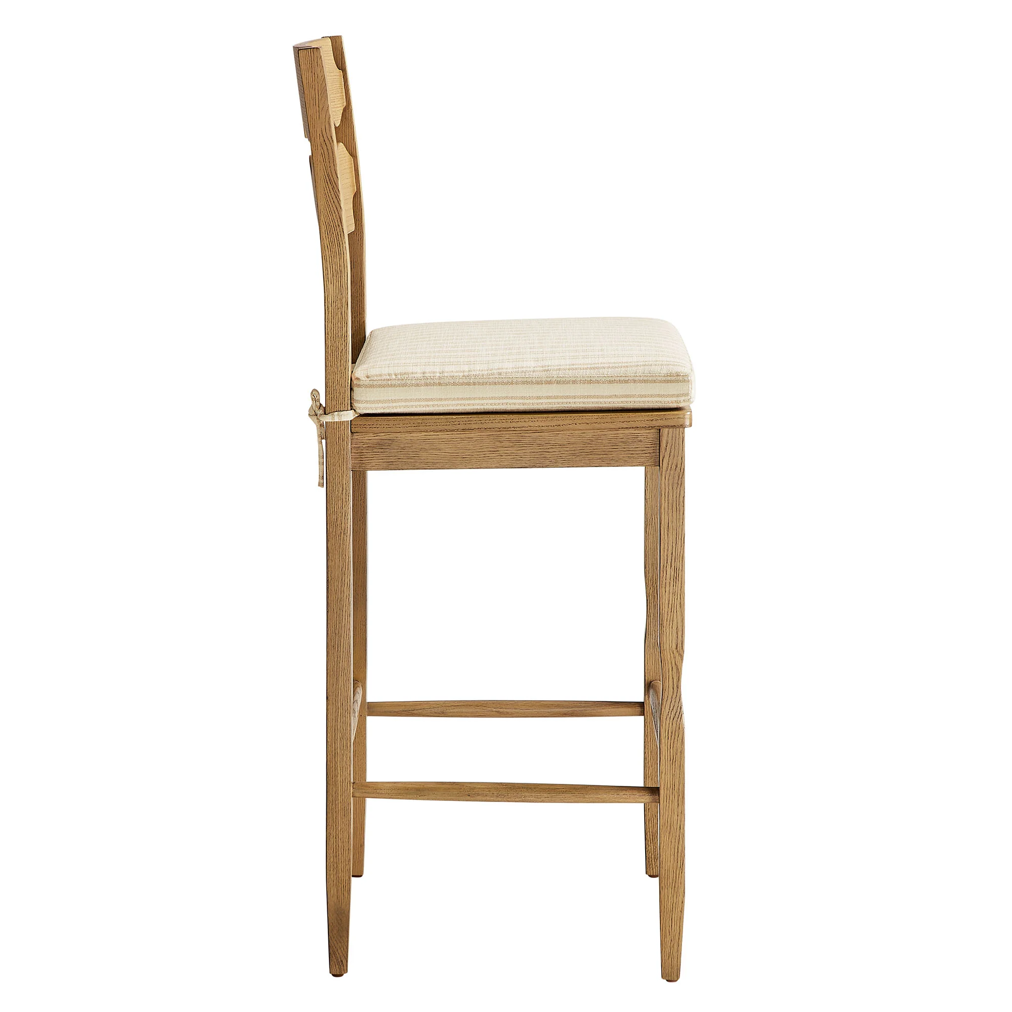 Jax Oak Wood Bar Stool With Wavy Razor Back and Cushion by Modway - Image 62