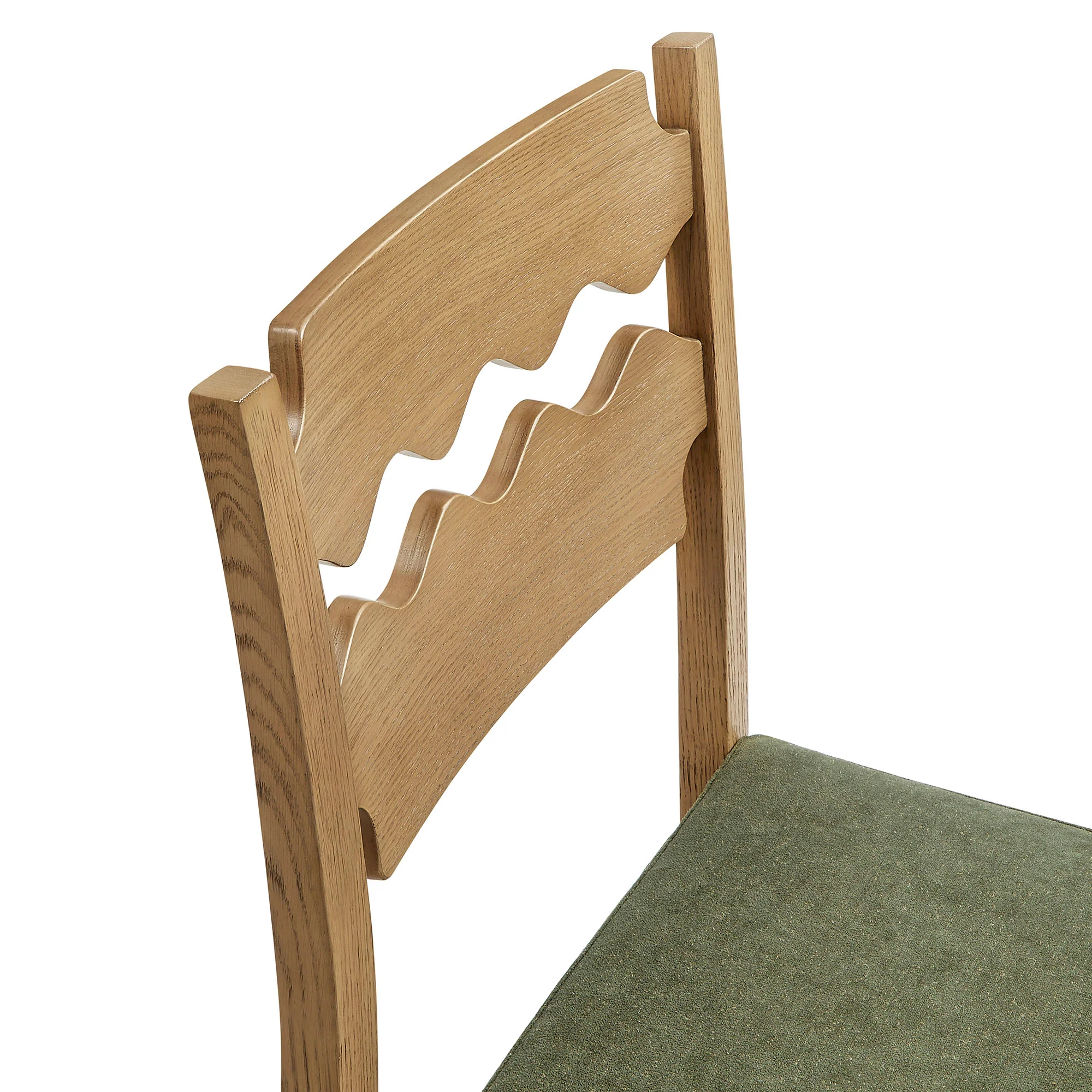 Jax Oak Wood Bar Stool With Wavy Razor Back and Cushion by Modway - Image 76