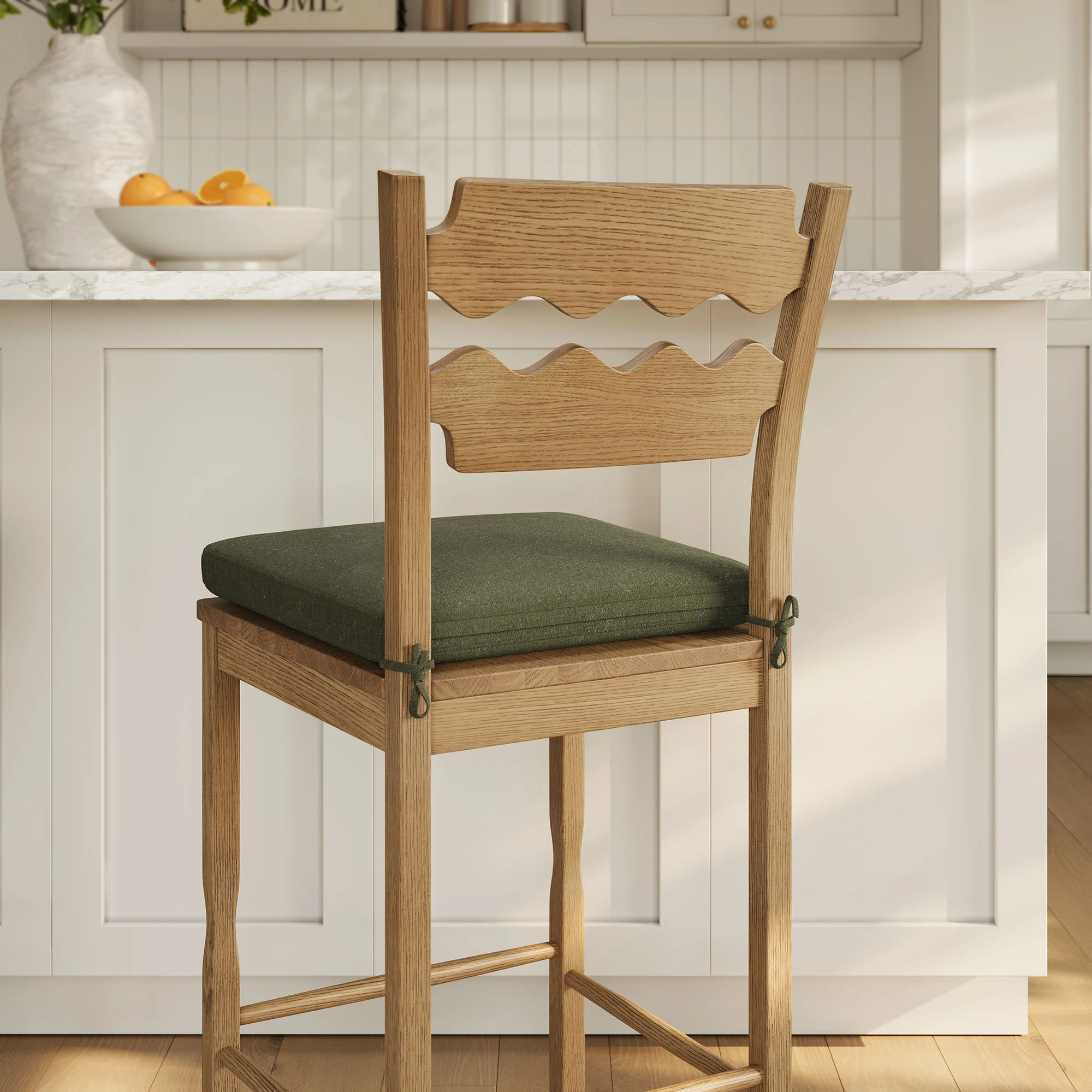 Jax Oak Wood Bar Stool With Wavy Razor Back and Cushion by Modway - Image 77