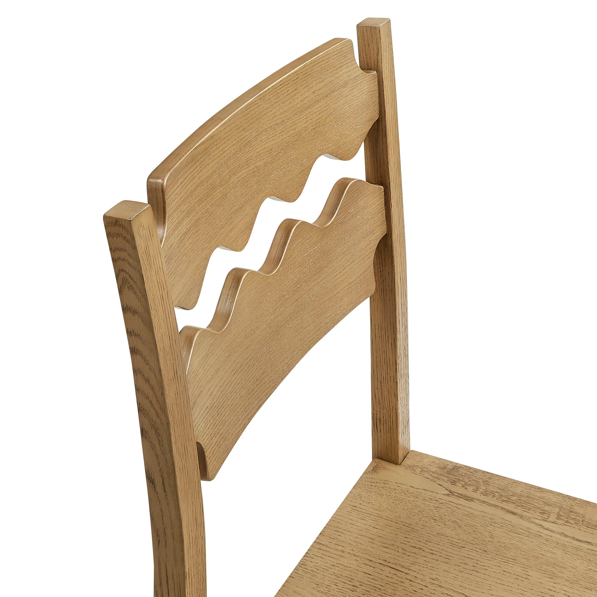 Jax Oak Wood Bar Stool With Wavy Razor Back by Modway - Image 16