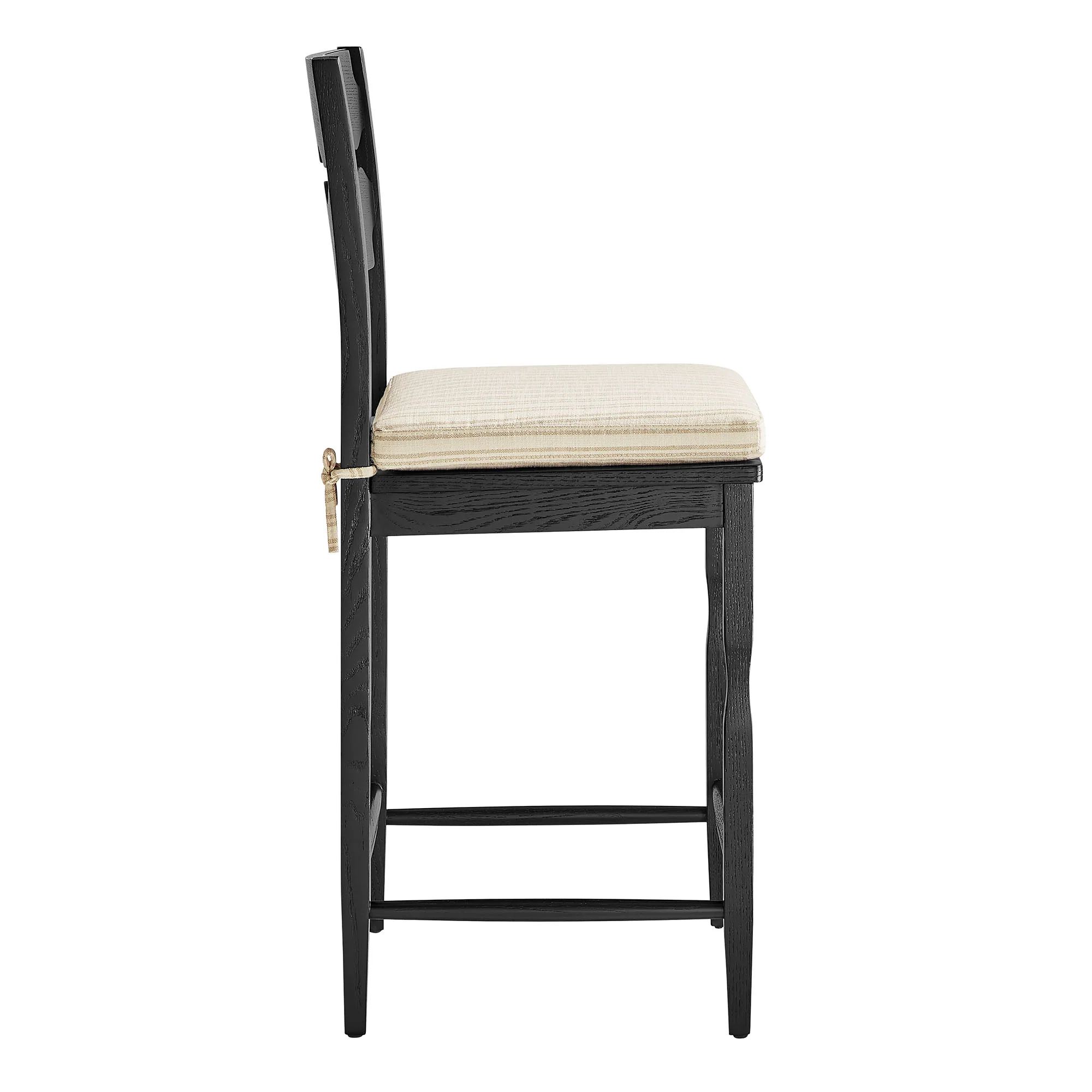 Jax Oak Wood Counter Stool With Wavy Razor Back and Cushion by Modway - Image 22