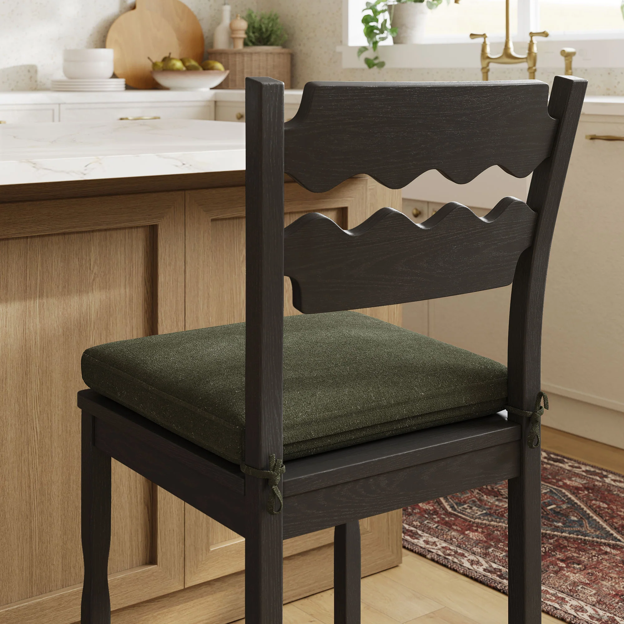 Jax Oak Wood Counter Stool With Wavy Razor Back and Cushion by Modway - Image 37