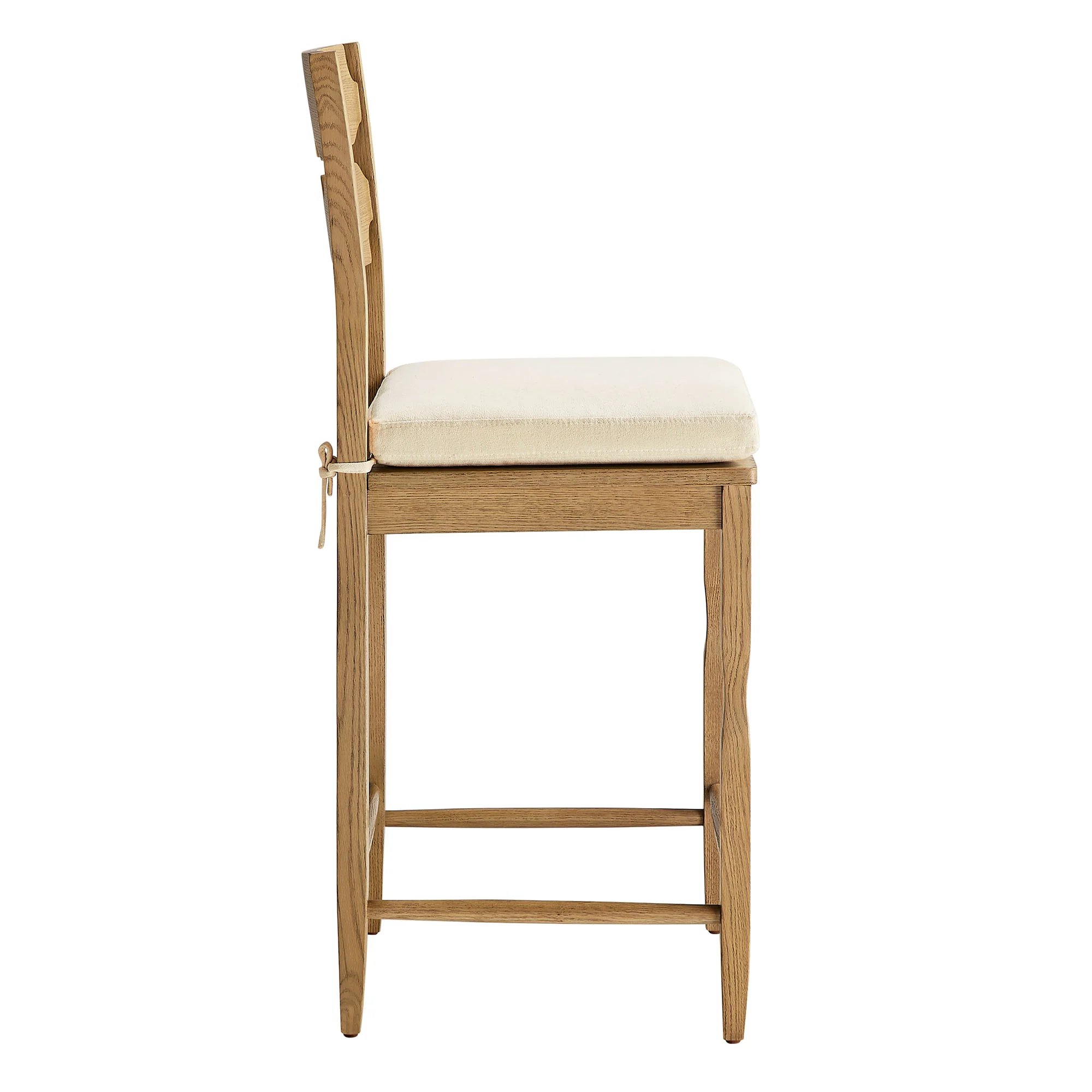 Jax Oak Wood Counter Stool With Wavy Razor Back and Cushion by Modway - Image 52