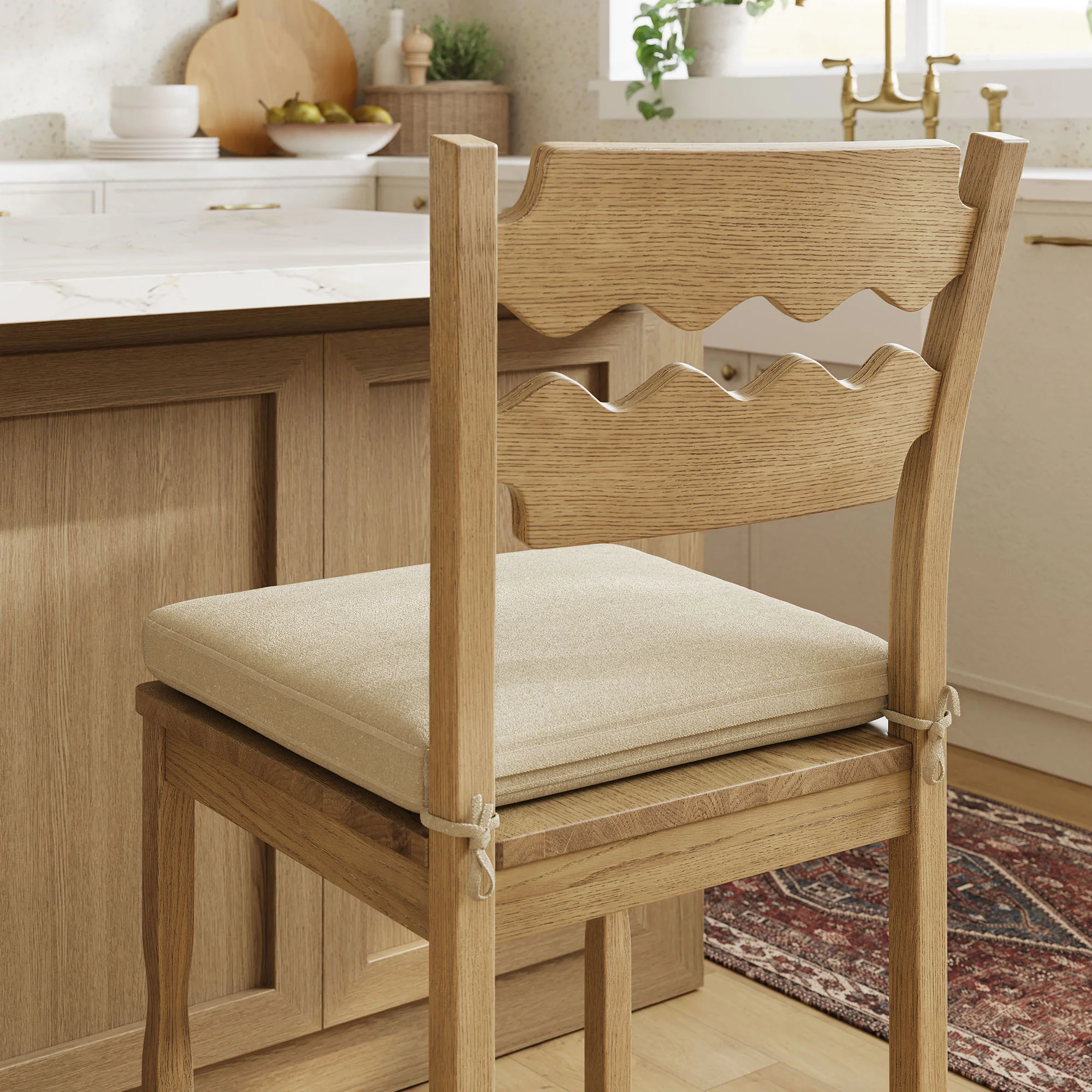 Jax Oak Wood Counter Stool With Wavy Razor Back and Cushion by Modway - Image 57