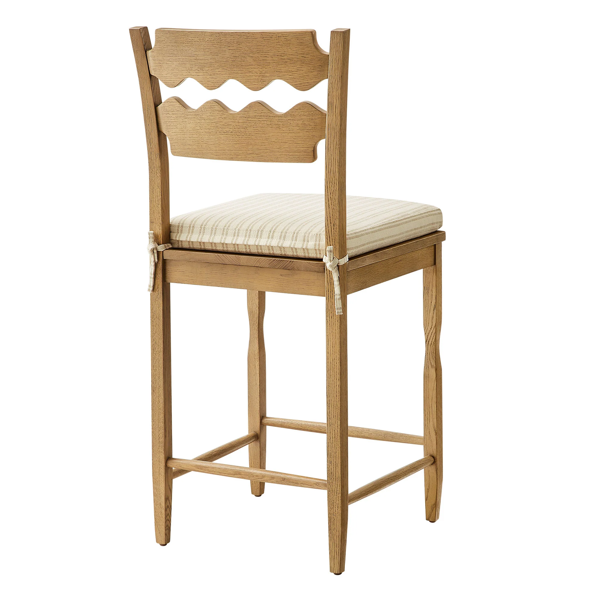 Jax Oak Wood Counter Stool With Wavy Razor Back and Cushion by Modway - Image 63