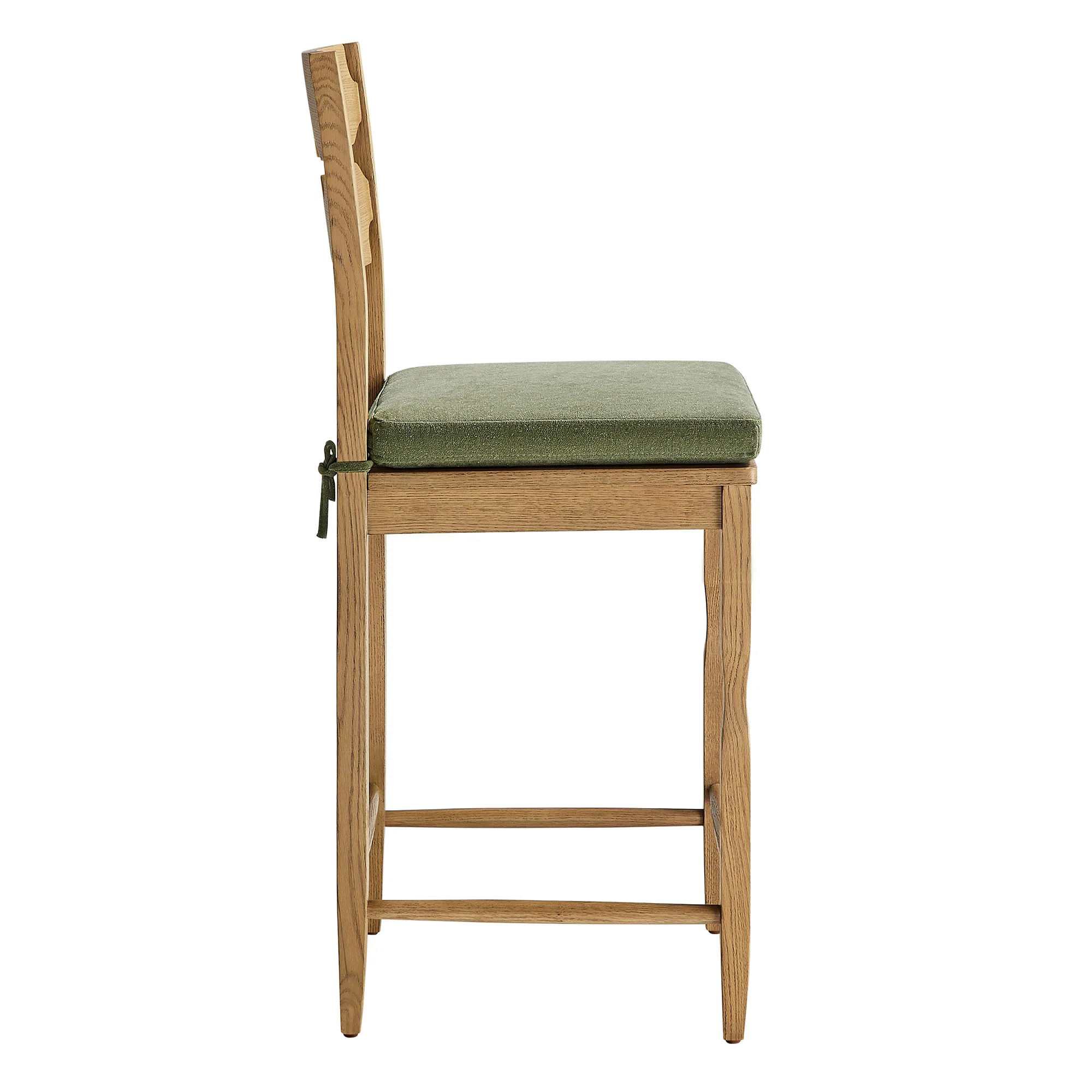 Jax Oak Wood Counter Stool With Wavy Razor Back and Cushion by Modway - Image 72