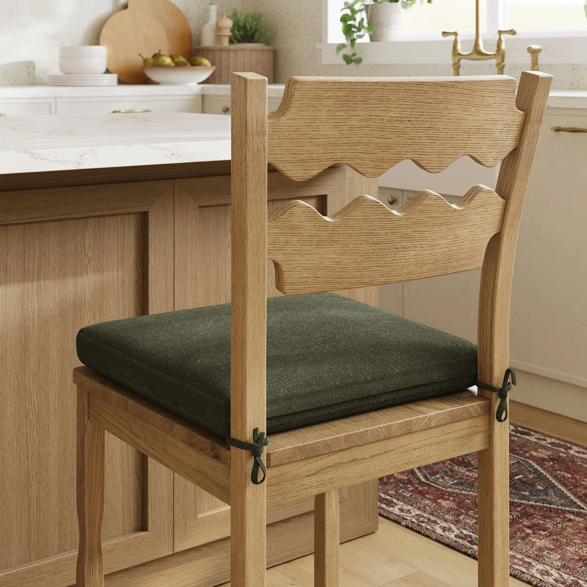Jax Oak Wood Counter Stool With Wavy Razor Back and Cushion by Modway - Image 77