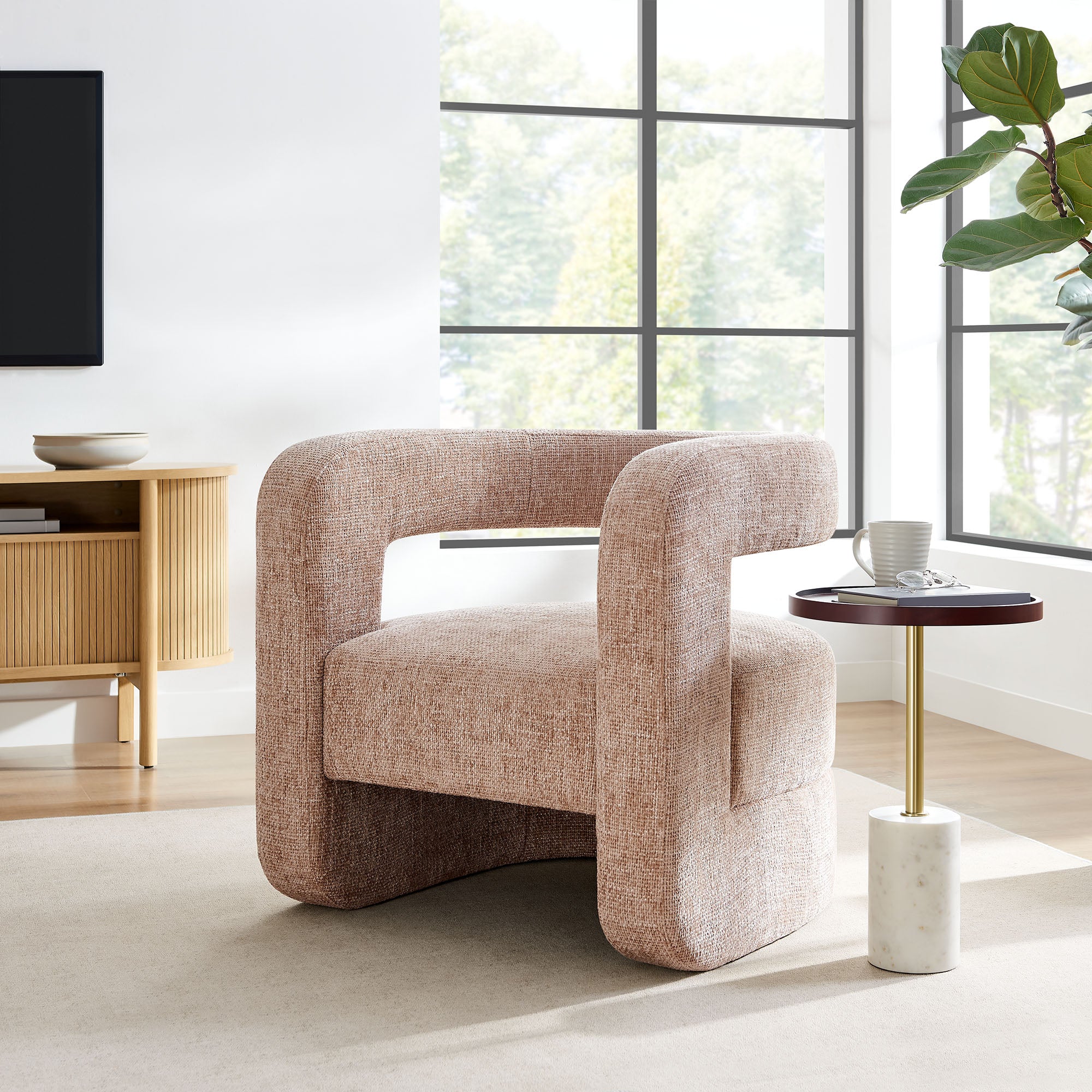 Jaylin Upholstered Chenille Accent Chair by Modway - Image 16