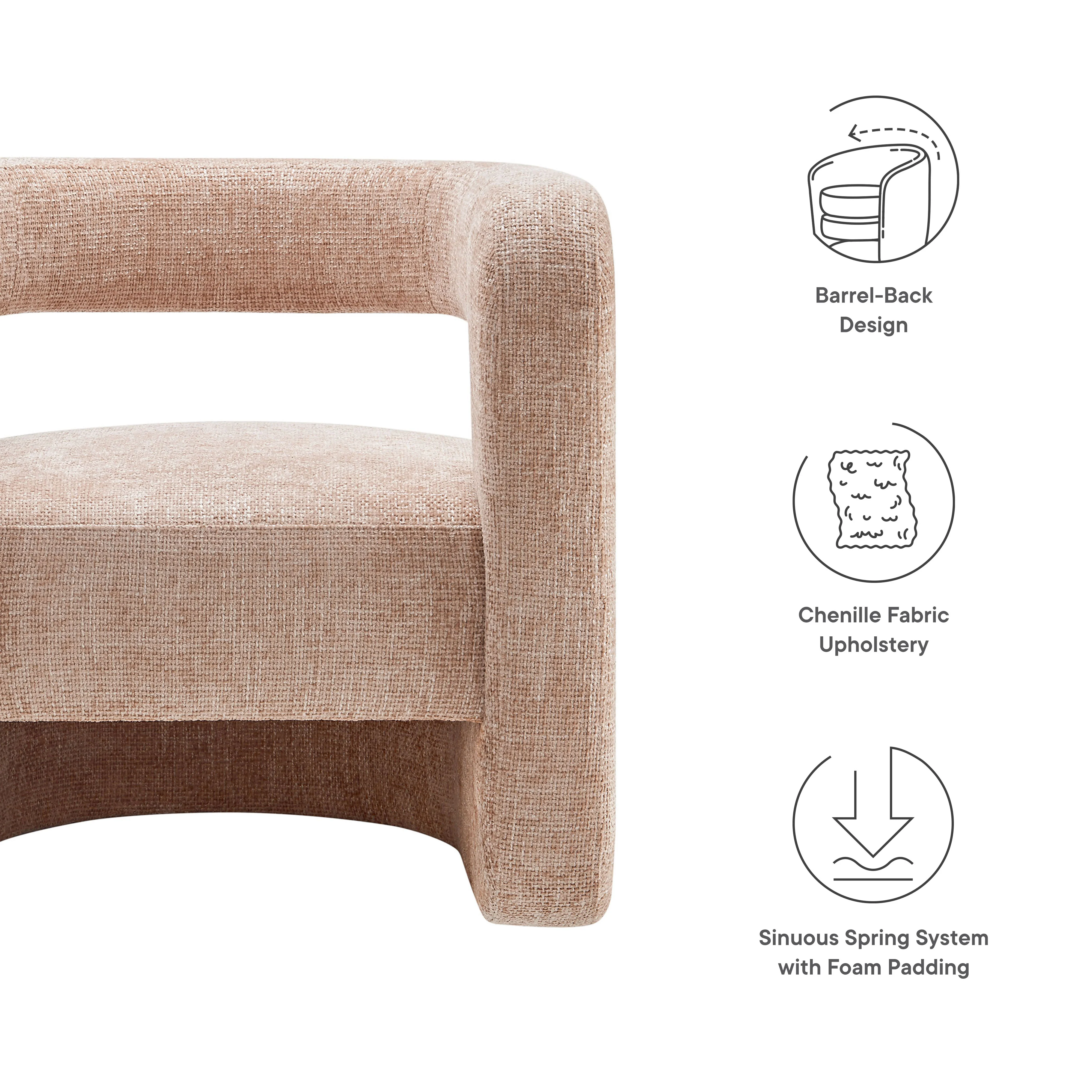 Jaylin Upholstered Chenille Accent Chair by Modway - Image 17