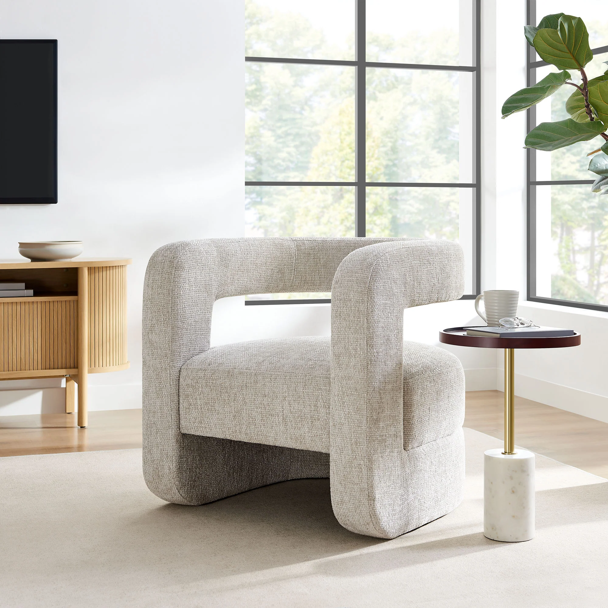 Jaylin Upholstered Chenille Accent Chair by Modway - Image 25