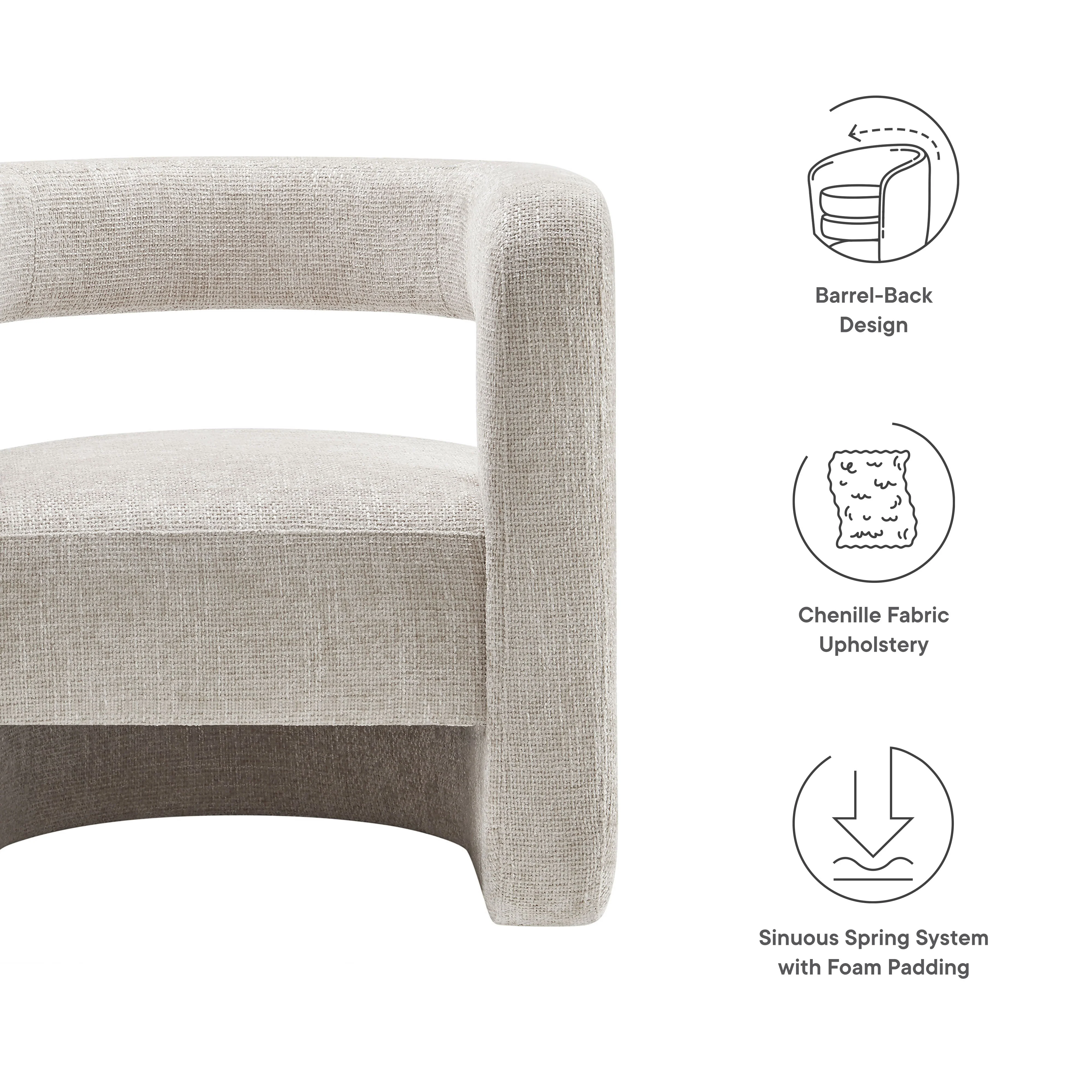 Jaylin Upholstered Chenille Accent Chair by Modway - Image 26