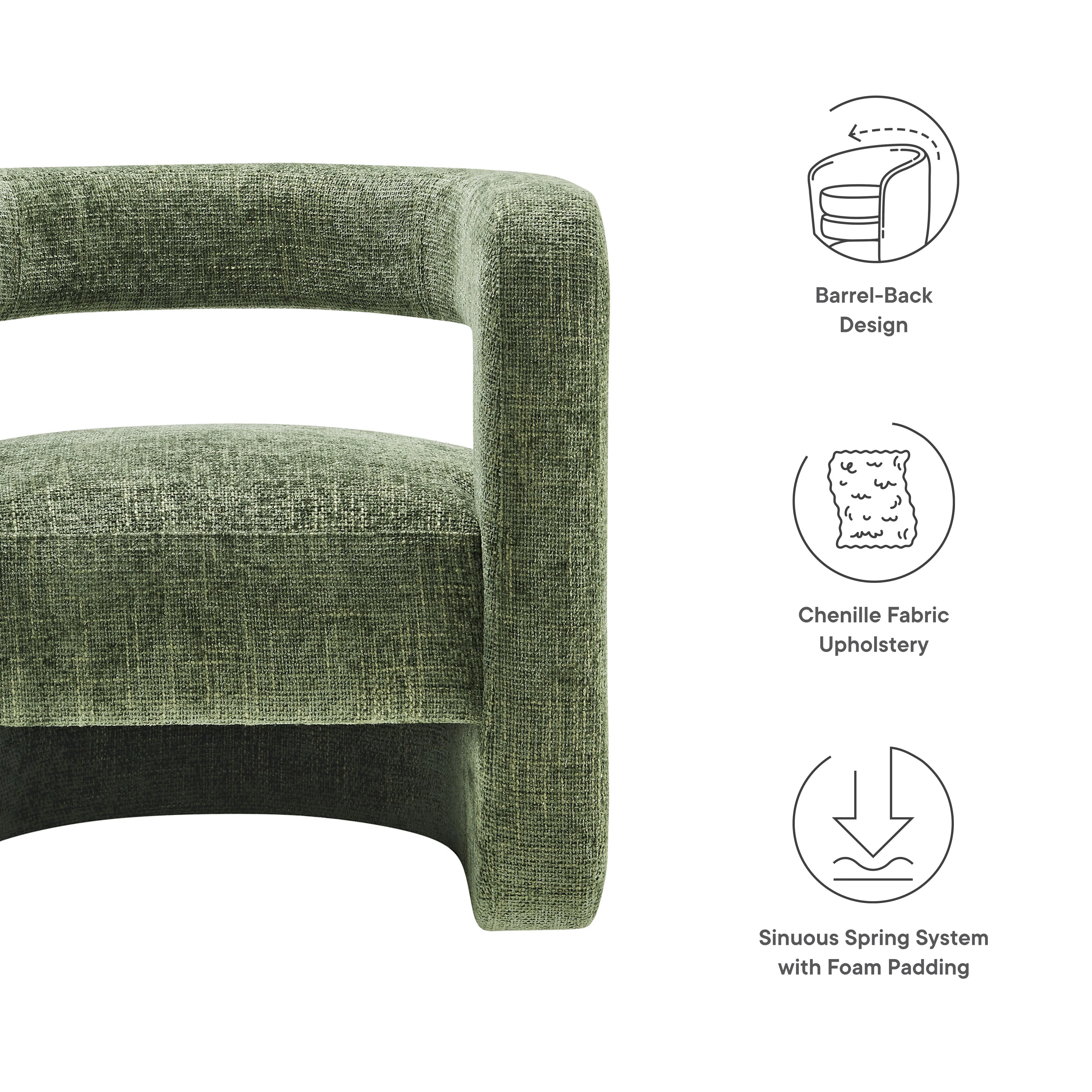 Jaylin Upholstered Chenille Accent Chair by Modway - Image 8