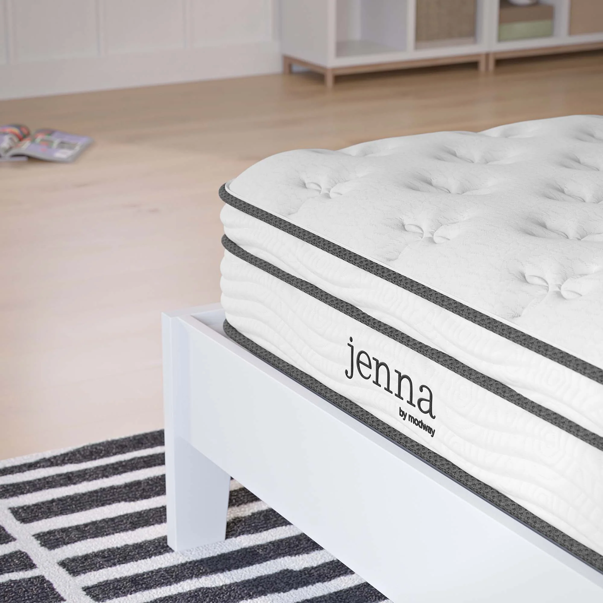 Jenna 8" Innerspring and Foam Narrow Twin Mattress by Modway - Image 4