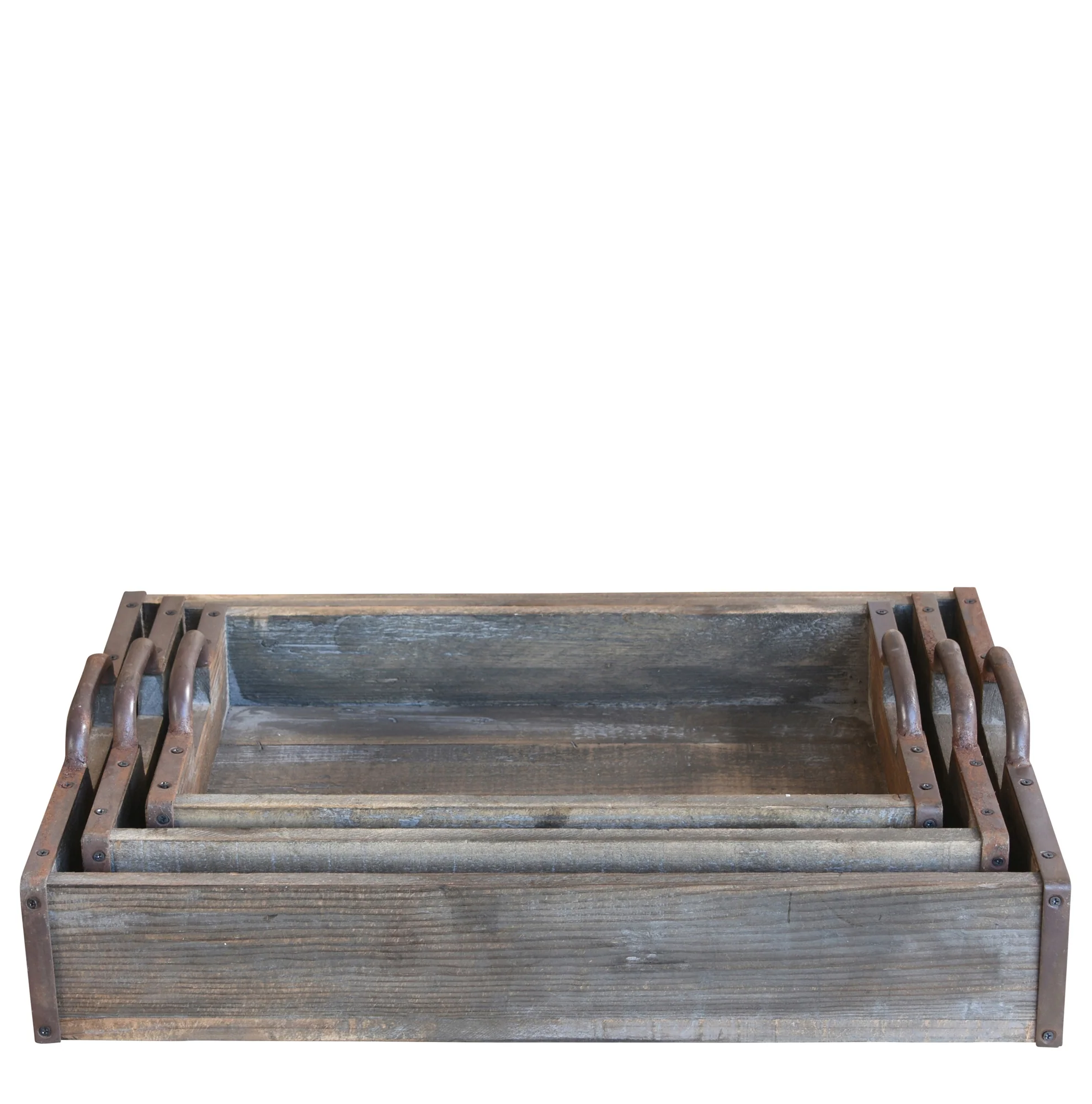 Jennings Wood Trays, Set of 3 By HomArt - Image 3