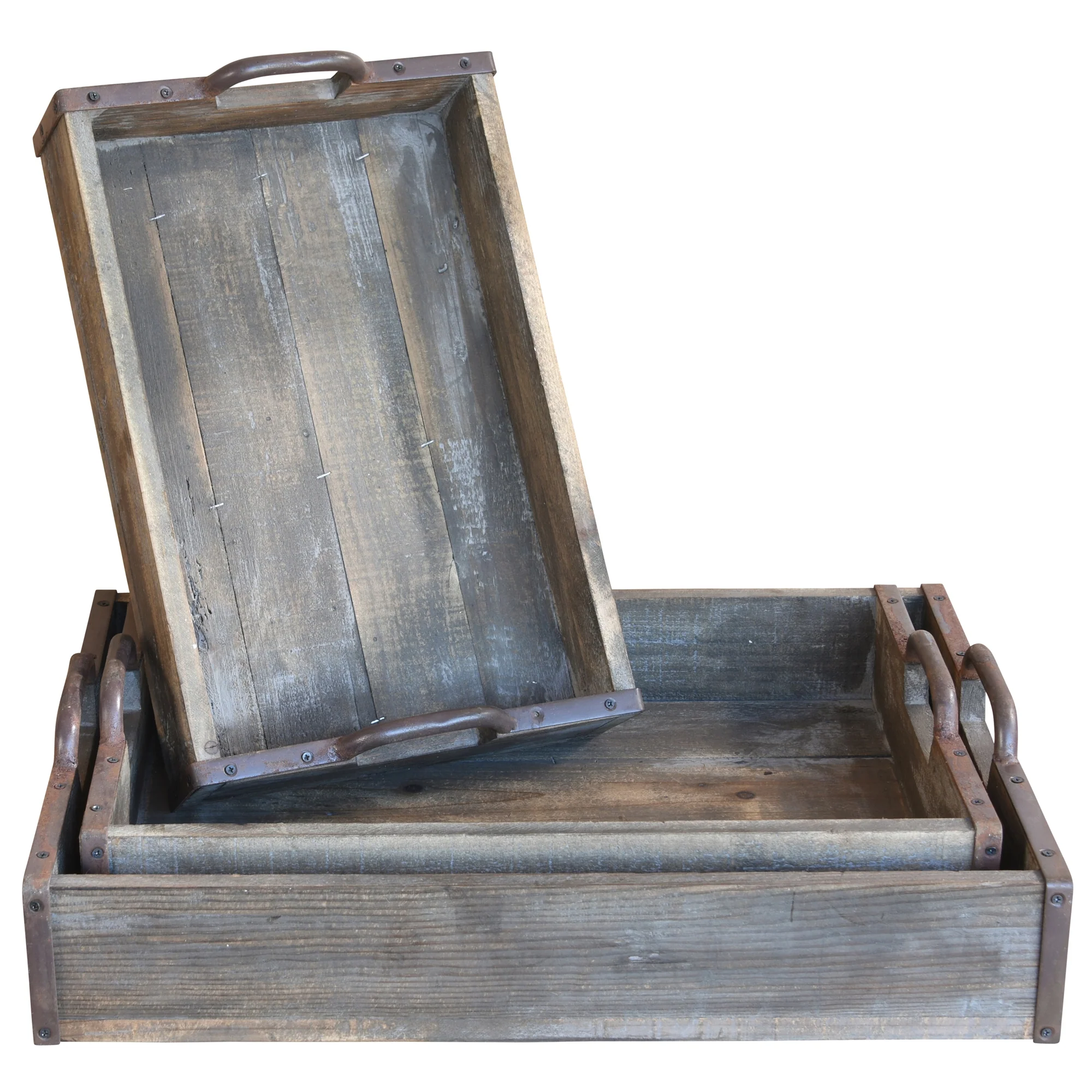 Jennings Wood Trays, Set of 3 By HomArt - Image 5