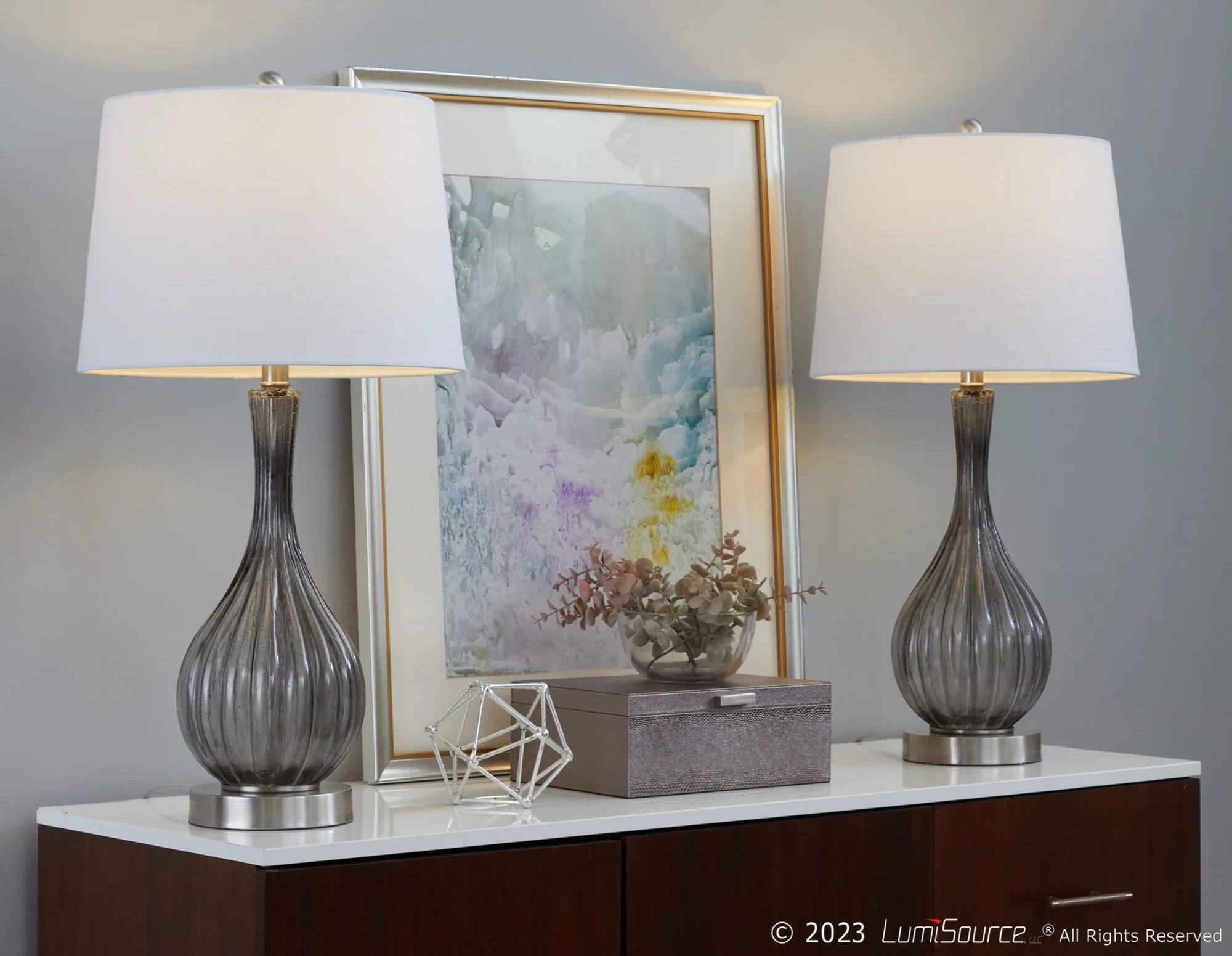 Jenny 27" Glass Table Lamp - Set of 2 By LumiSource - GTG27-JENNY BUBNIW2 - Image 16