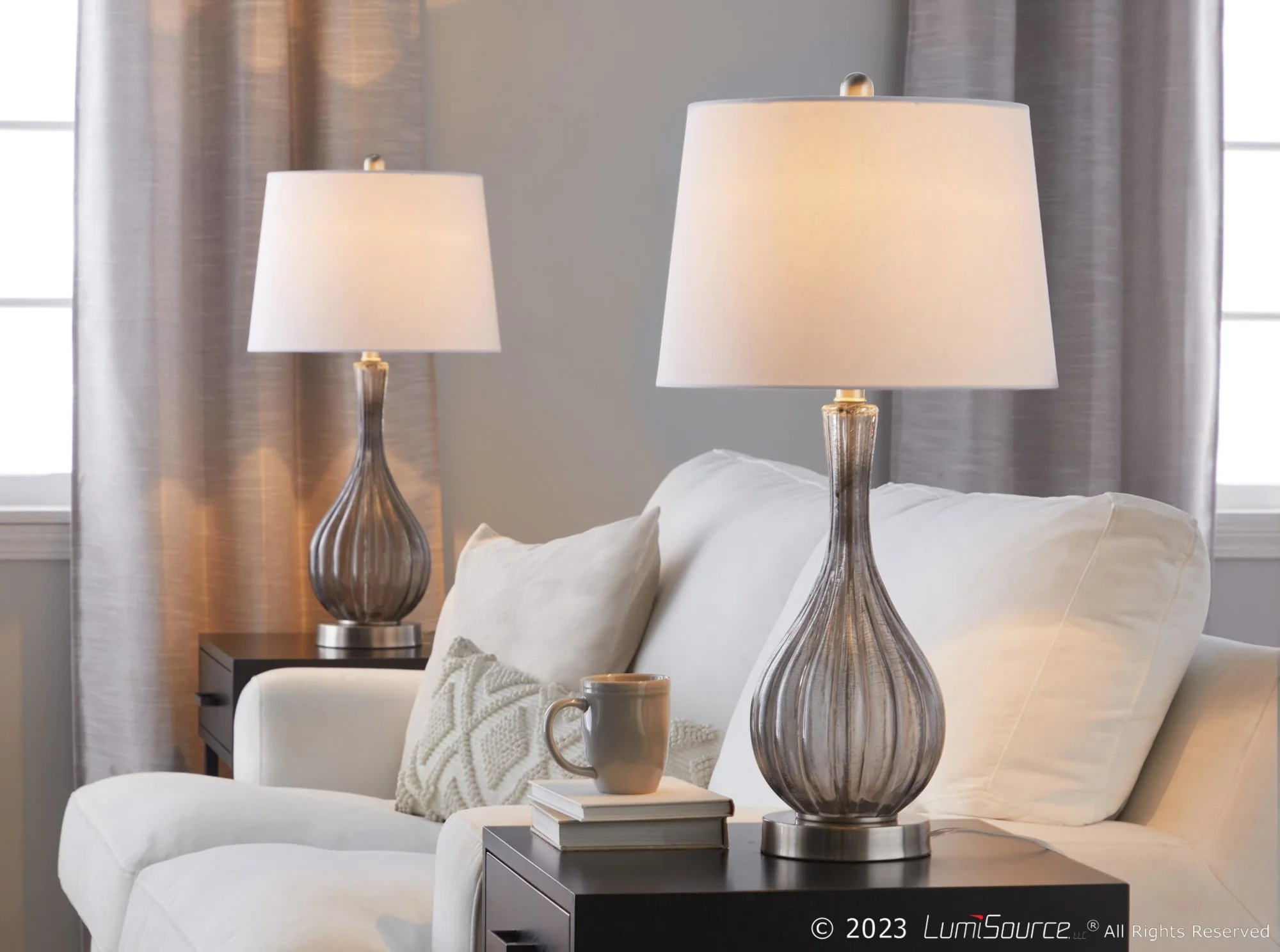 Jenny 27" Glass Table Lamp - Set of 2 By LumiSource - GTG27-JENNY BUBNIW2 - Image 17