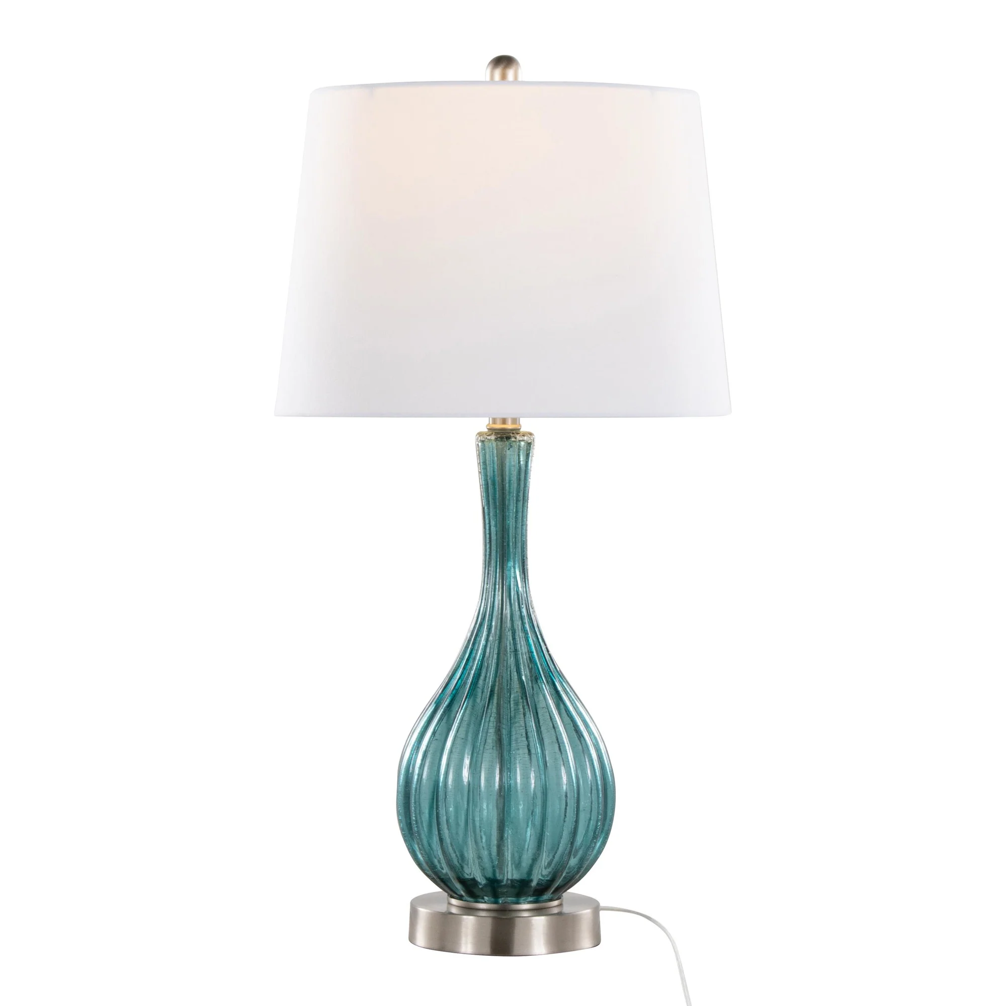 Jenny 27" Glass Table Lamp - Set of 2 By LumiSource - GTG27-JENNY BUBNIW2 - Image 4