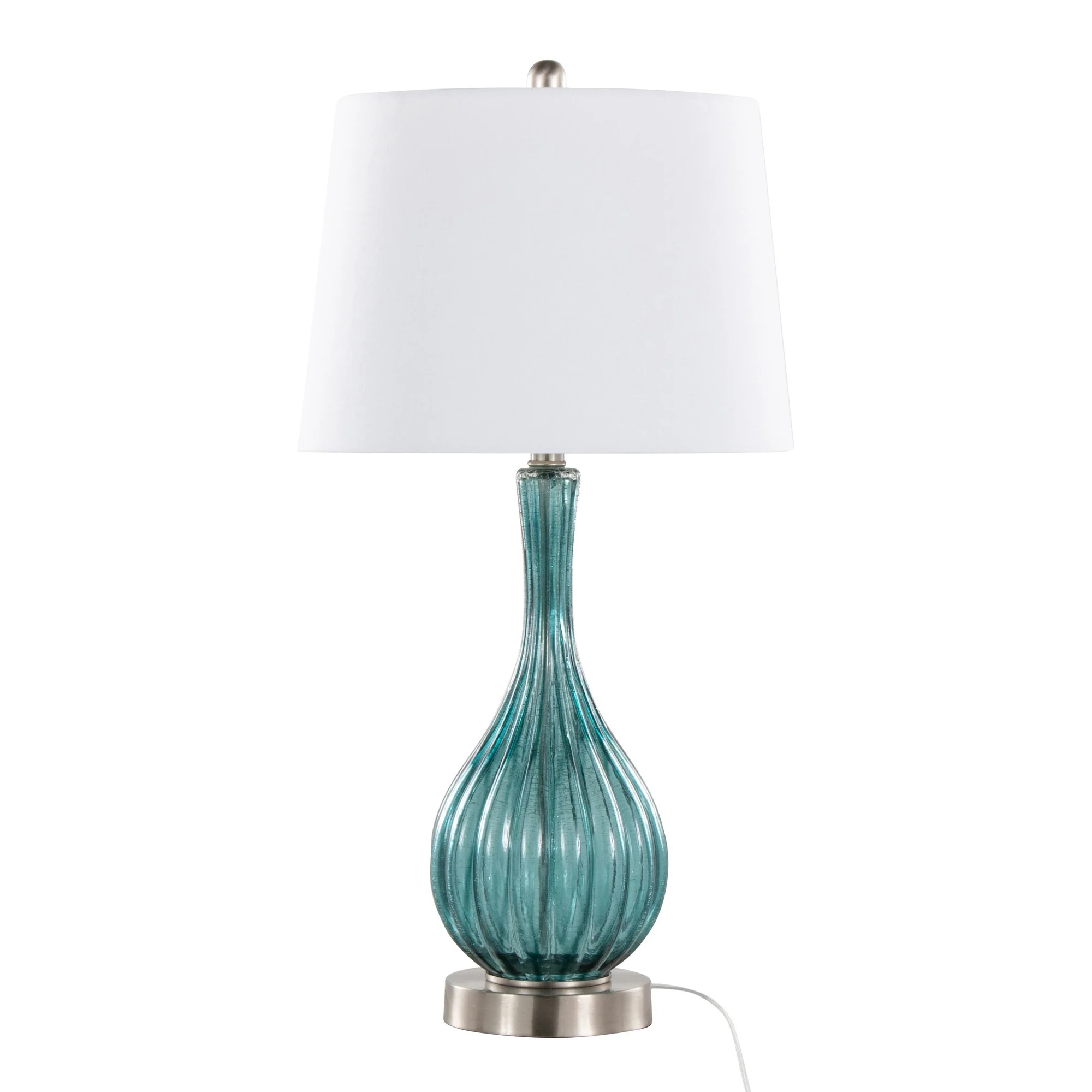 Jenny 27" Glass Table Lamp - Set of 2 By LumiSource - GTG27-JENNY BUBNIW2 - Image 5