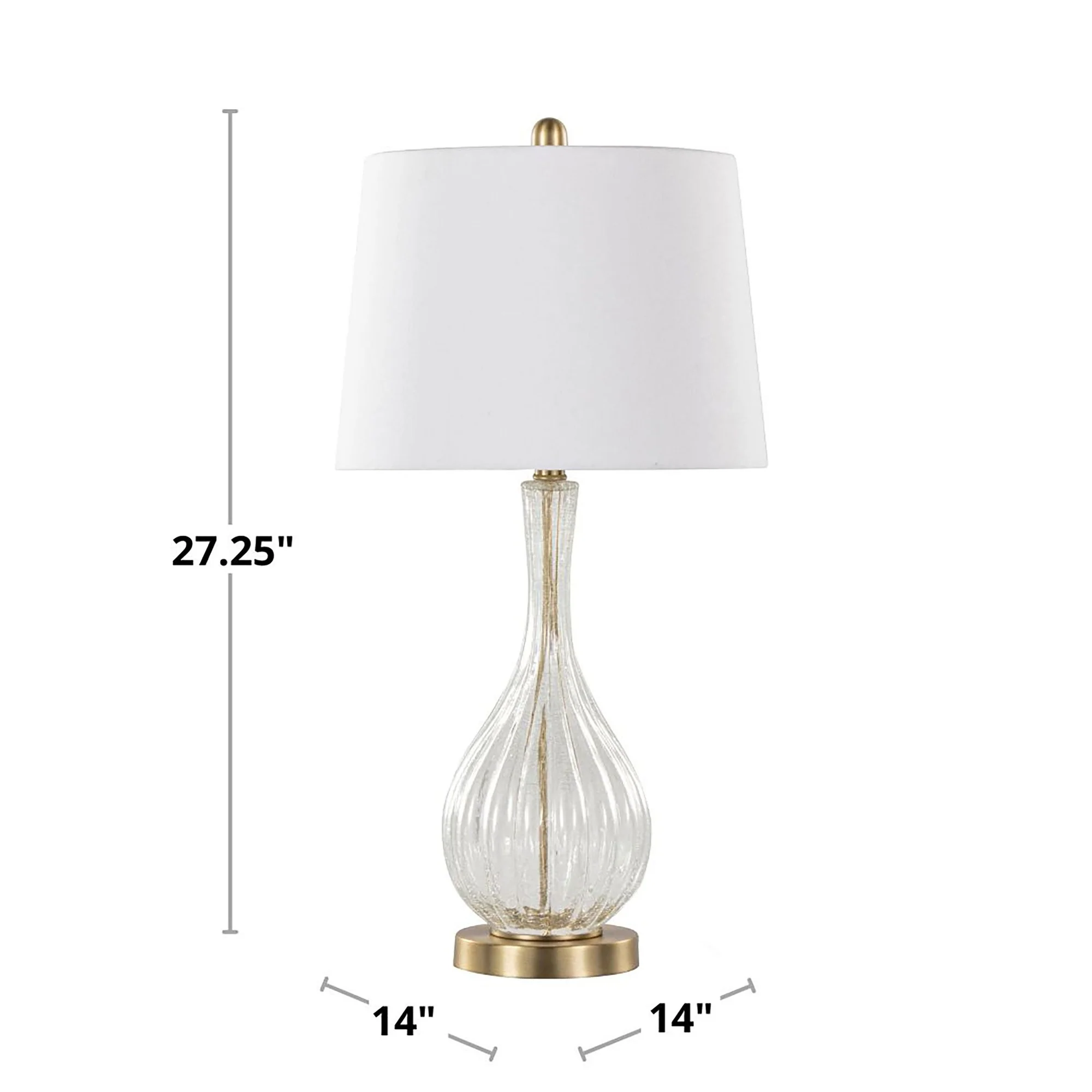 Jenny 27" Glass Table Lamp - Set of 2 By LumiSource - GTG27-JENNY BUBNIW2 - Image 7