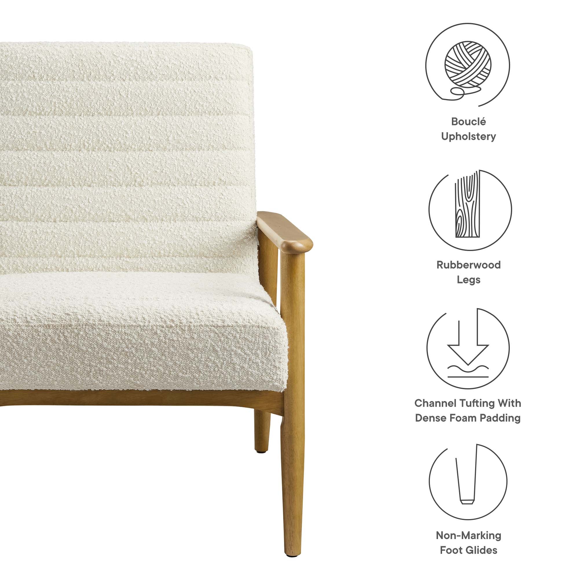 Jensen Boucle Fabric Accent Chair by Modway - Image 7