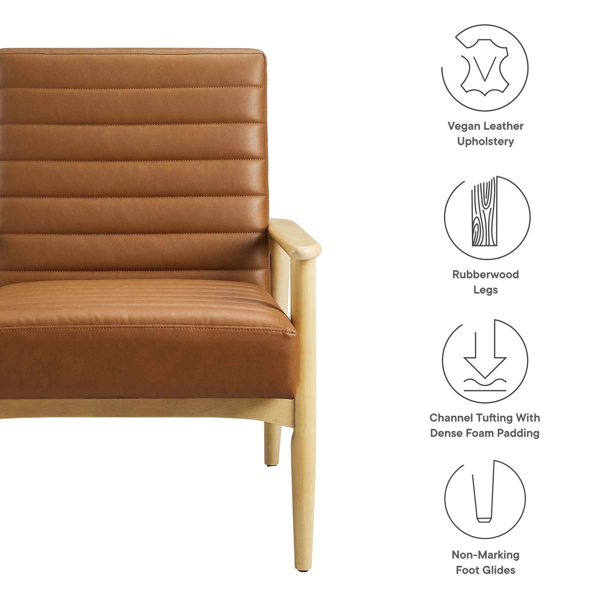 Jensen Vegan Leather Accent Chair by Modway - Image 16