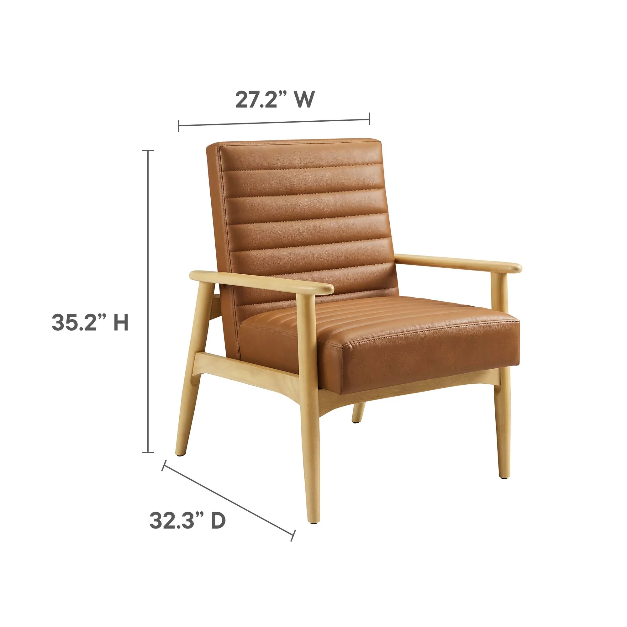 Jensen Vegan Leather Accent Chair by Modway - Image 17