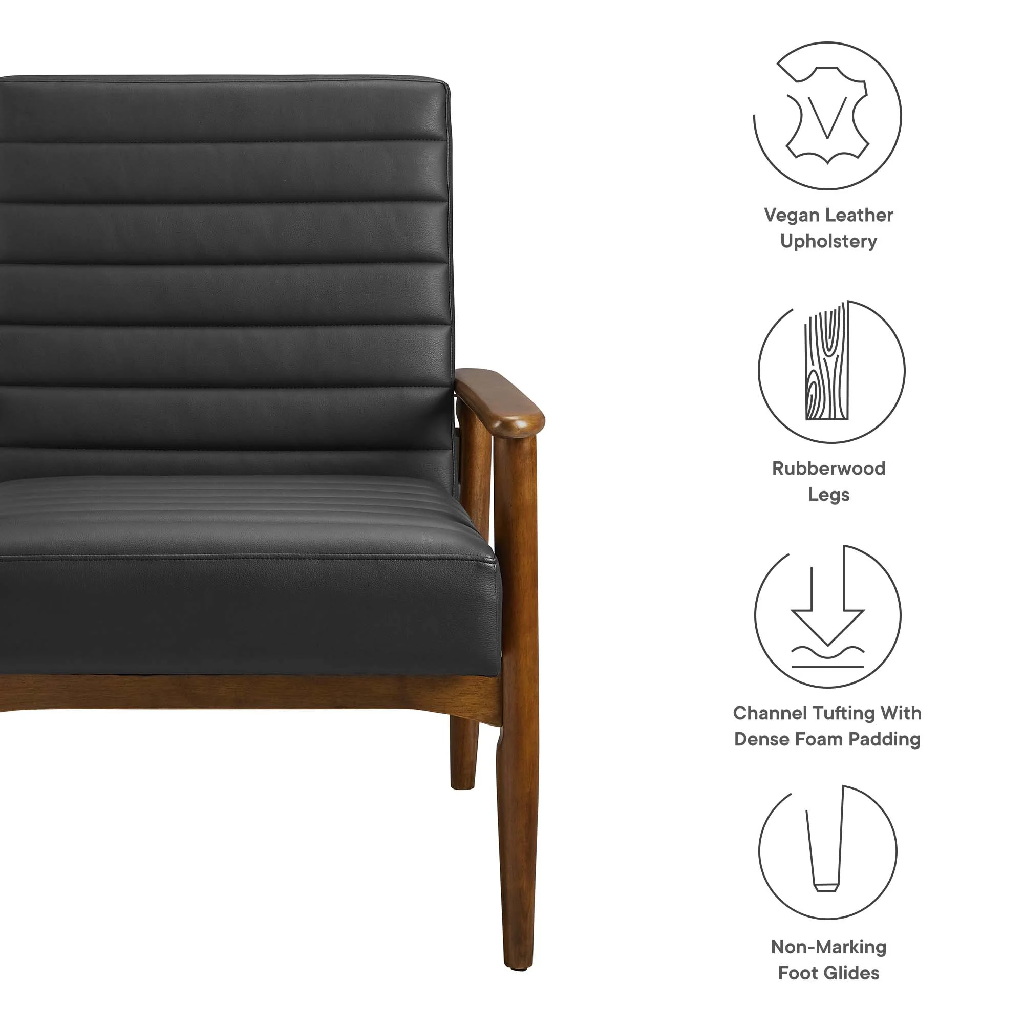 Jensen Vegan Leather Accent Chair by Modway - Image 24