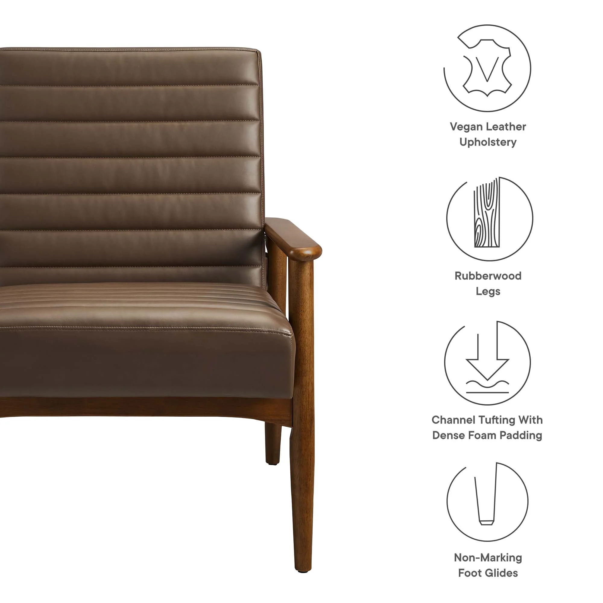 Jensen Vegan Leather Accent Chair by Modway - Image 33