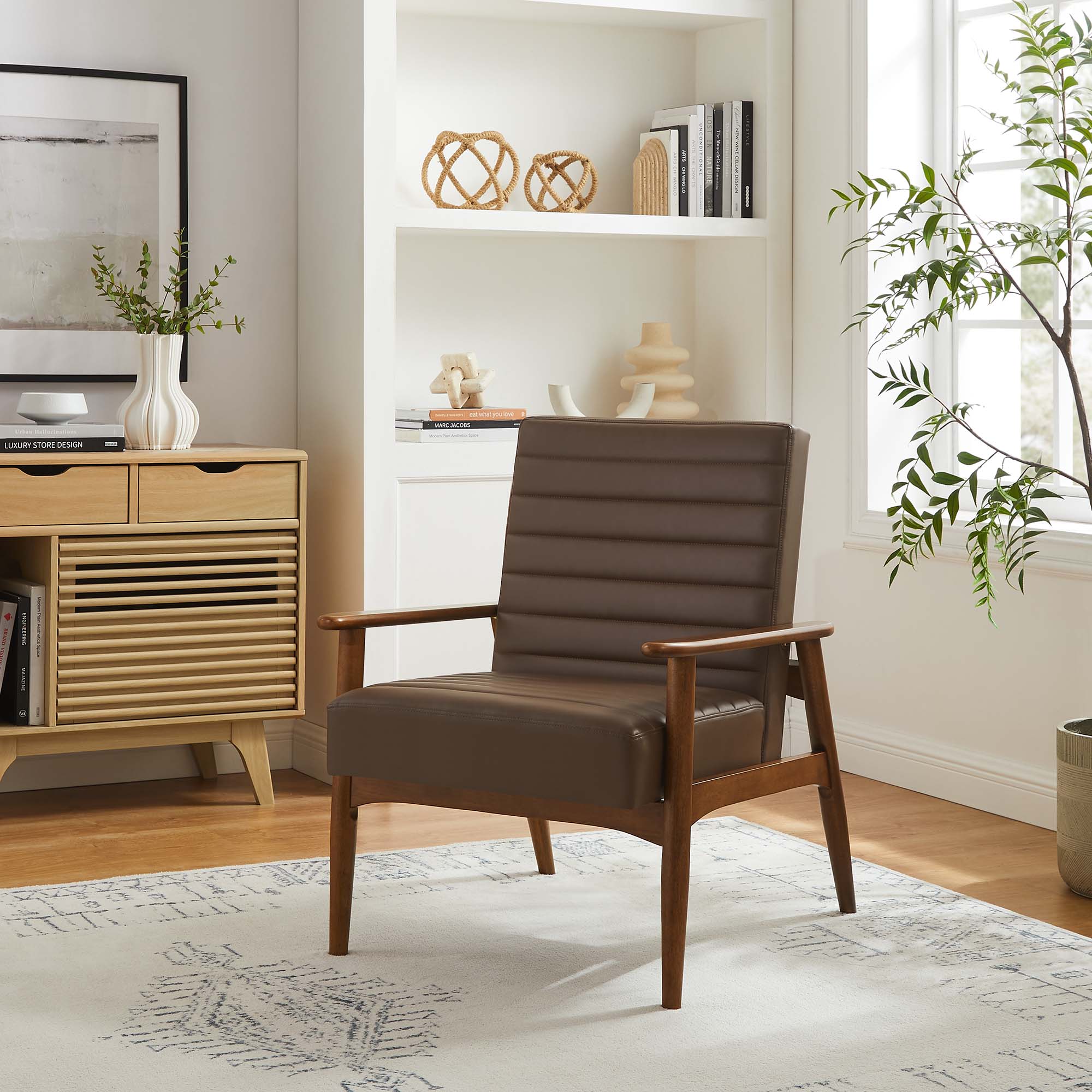 Jensen Vegan Leather Accent Chair by Modway - Image 36