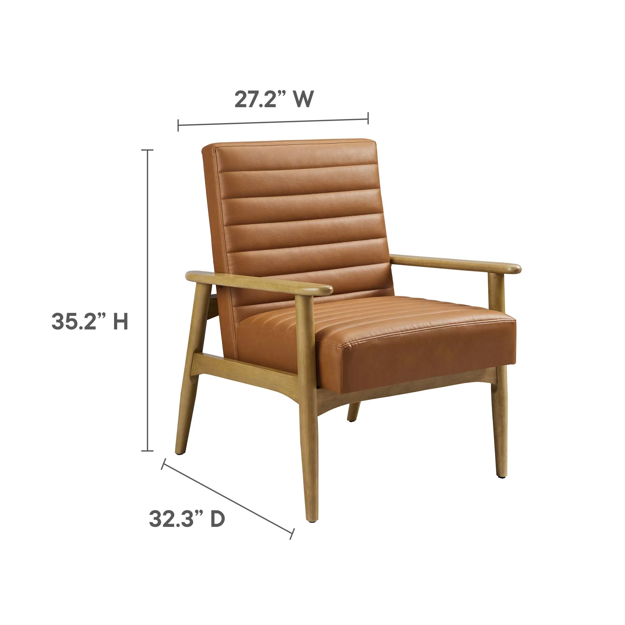 Jensen Vegan Leather Accent Chair by Modway - Image 8