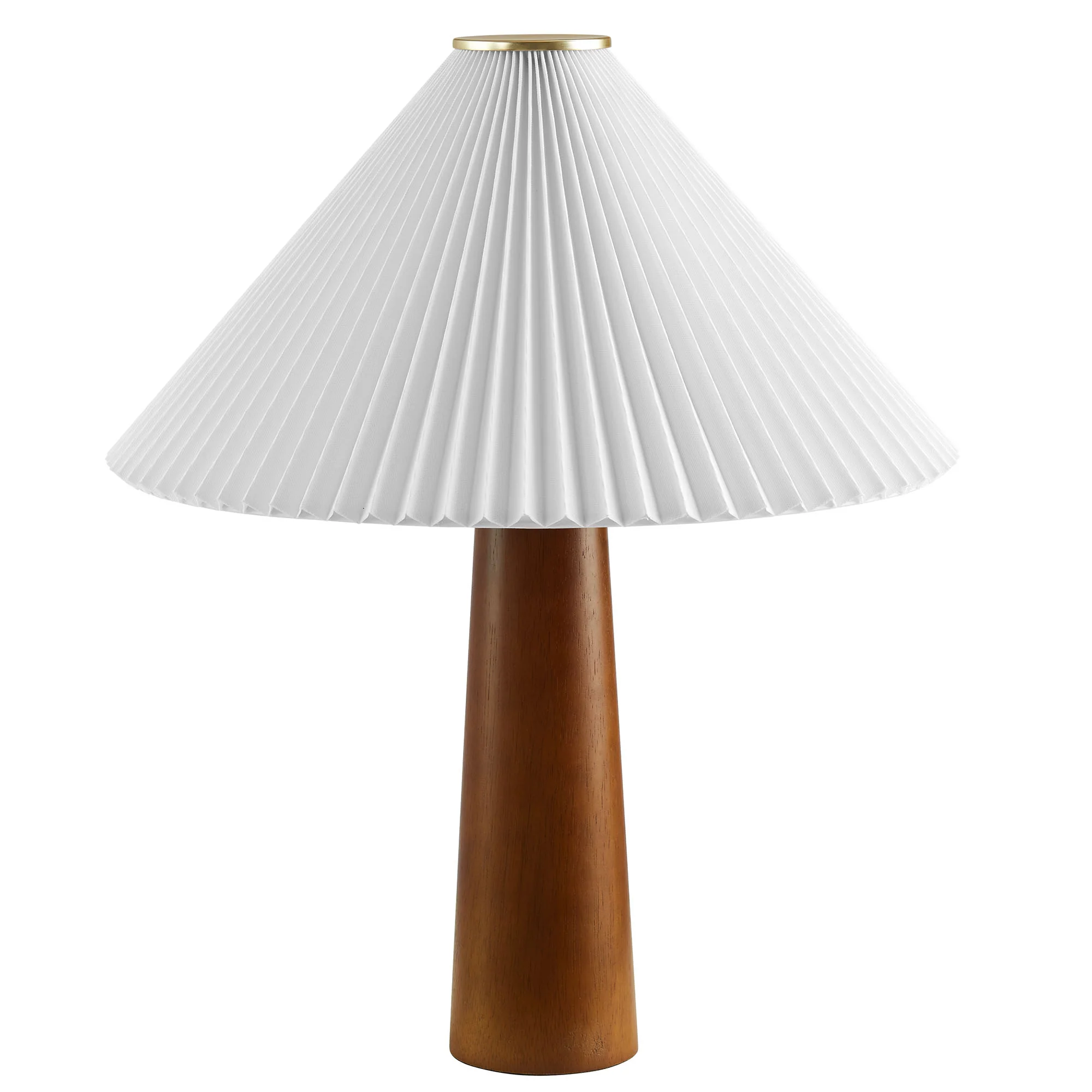 Jessica Wooden Base Table Lamp With Pleated Fabric Shade by Modway - Image 2