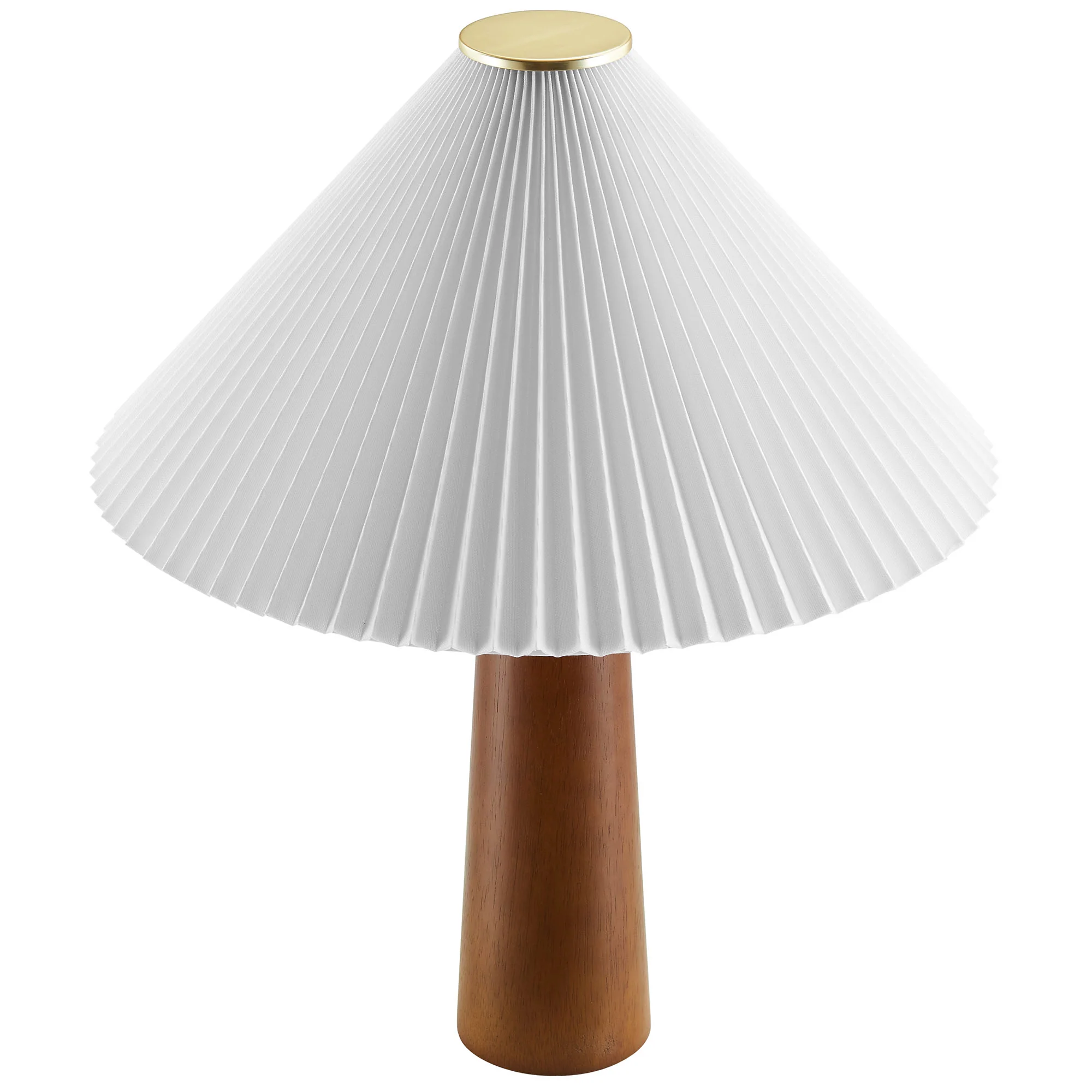 Jessica Wooden Base Table Lamp With Pleated Fabric Shade by Modway - Image 4