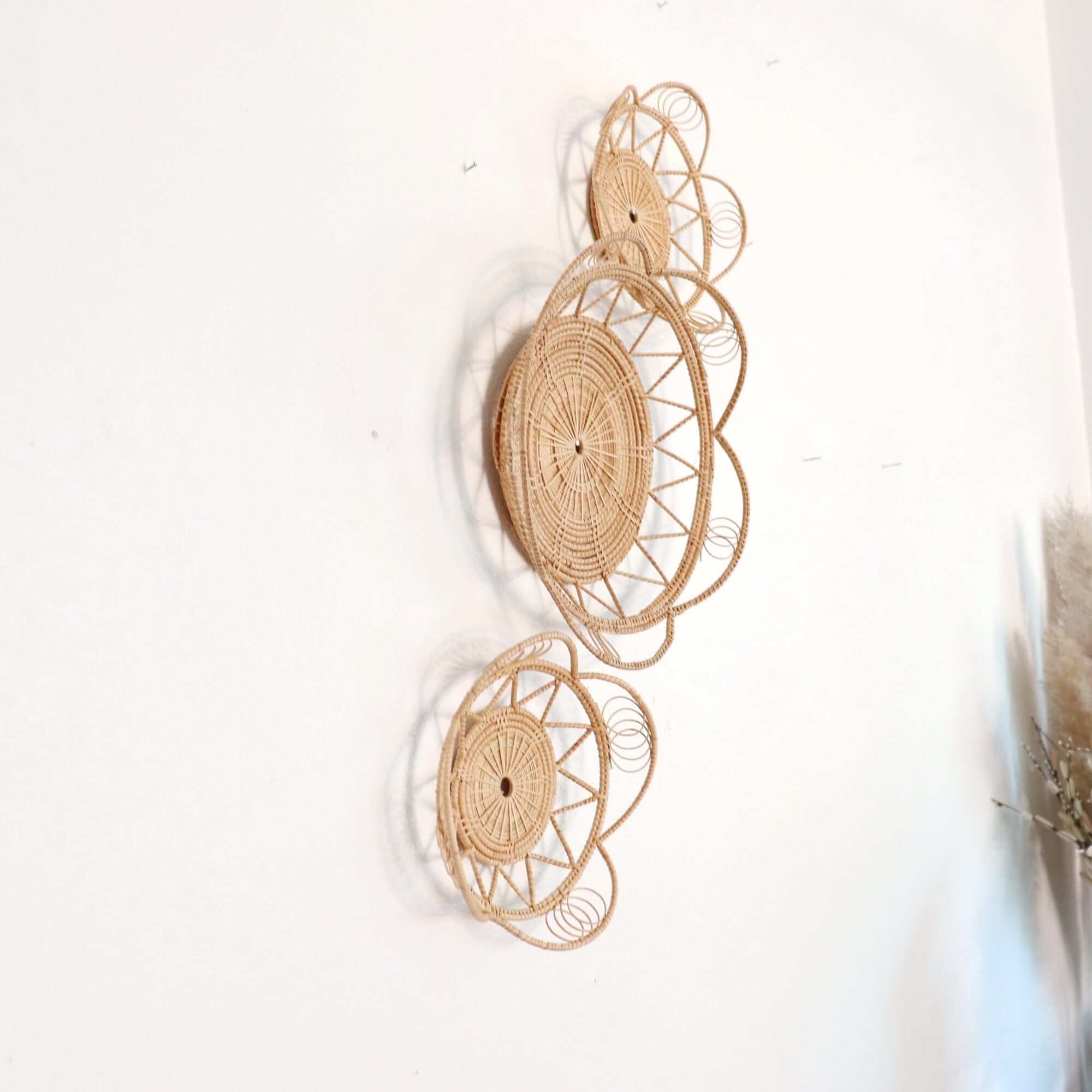 Ji Rat -  Rattan Wall Hanging DeCor (Set Of 3) By Thaihome - Image 5