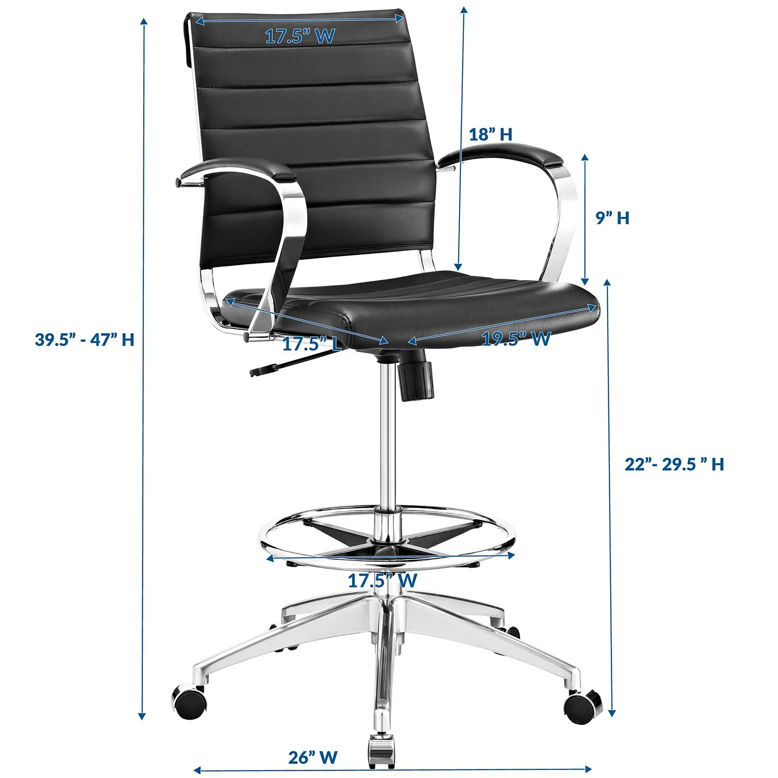 Jive Drafting Chair By Modway - EEI-2236 - Image 7