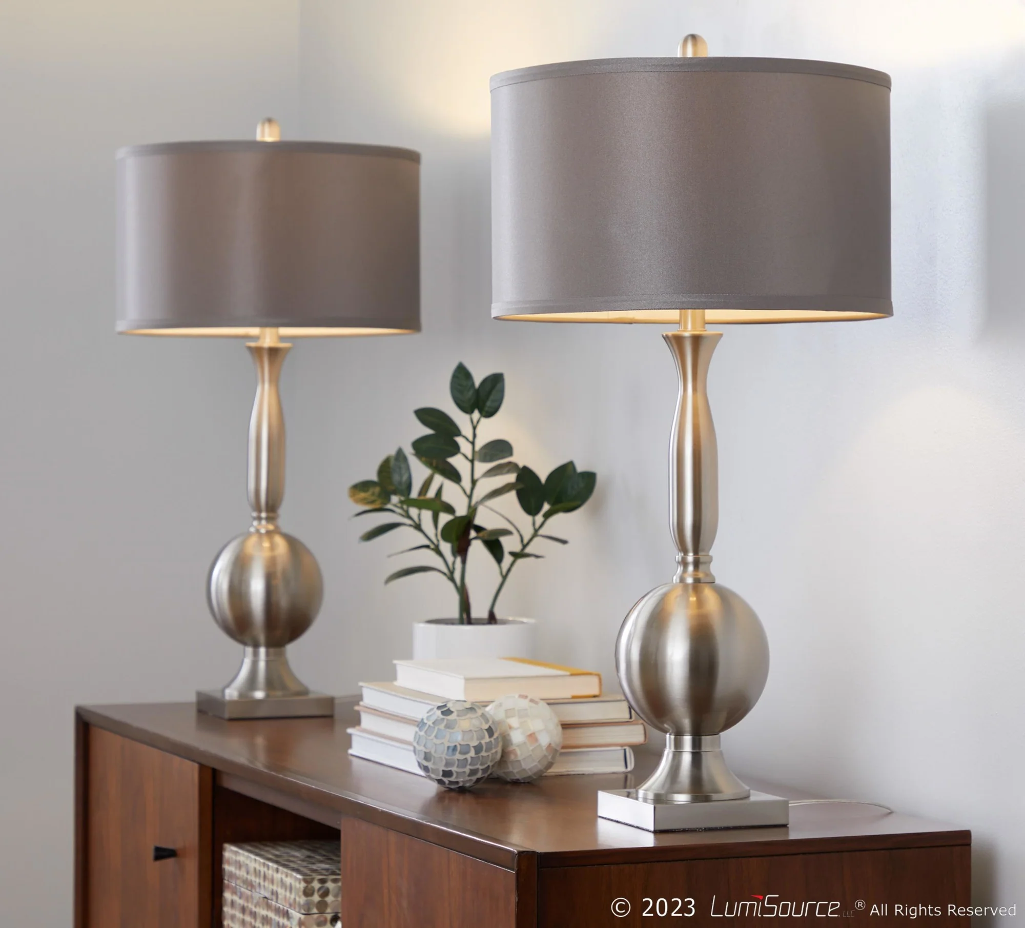 Joan 30" Metal Table Lamp - Set of 2 By LumiSource - GTS30-JOAN BNIGY2 - Image 2