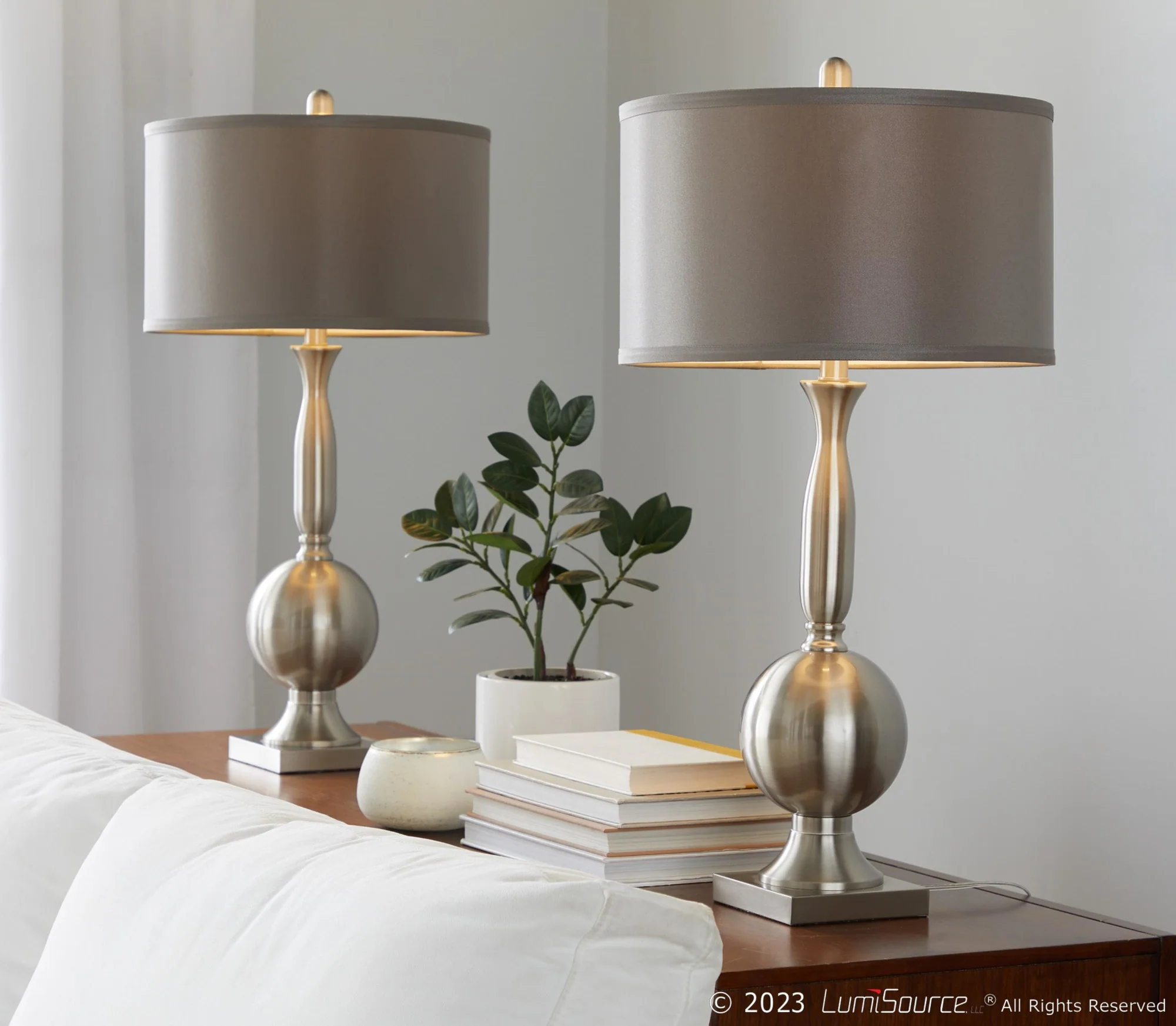 Joan 30" Metal Table Lamp - Set of 2 By LumiSource - GTS30-JOAN BNIGY2 - Image 3