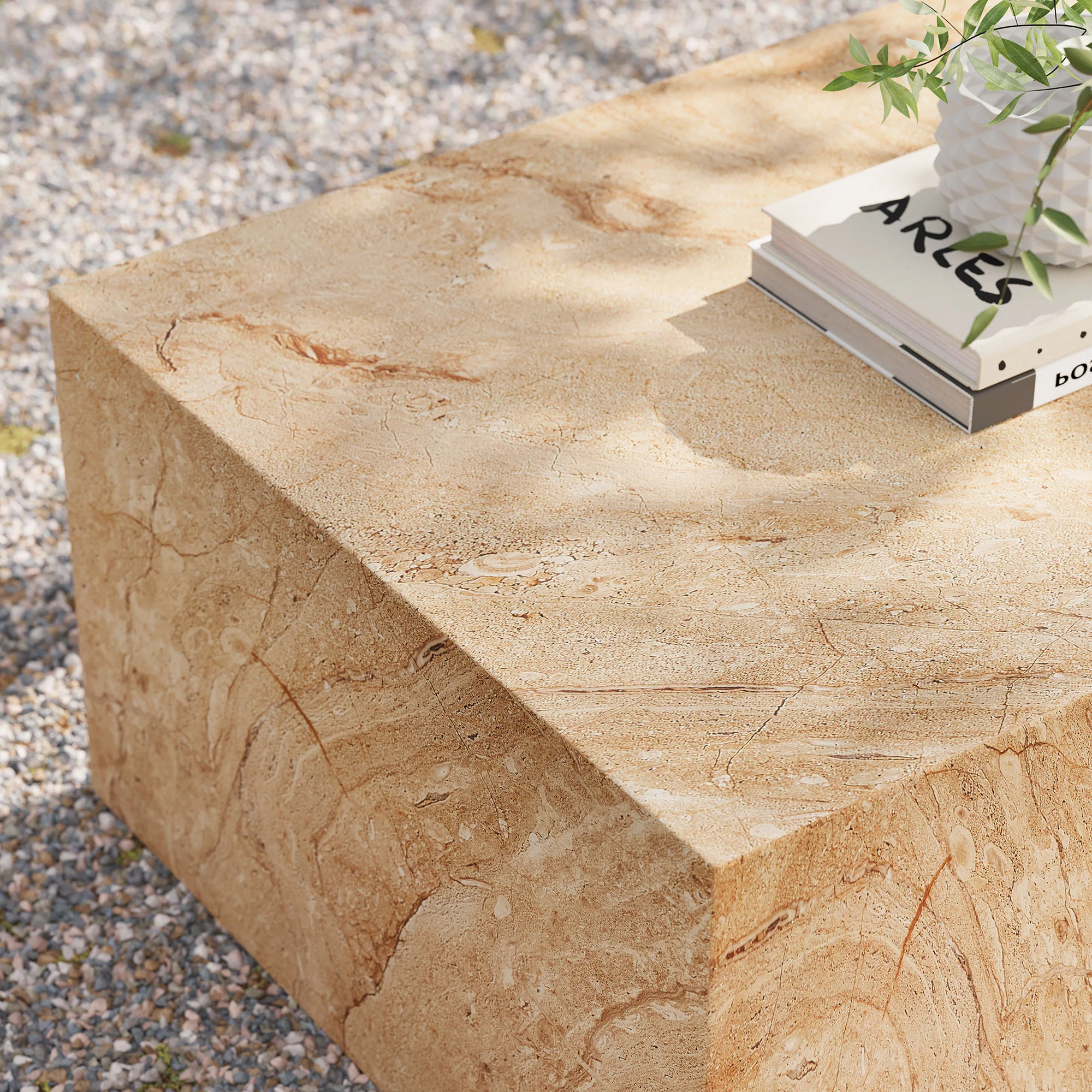Jordana Square Plinth Indoor - Outdoor Patio Concrete Coffee Table by Modway - Image 16