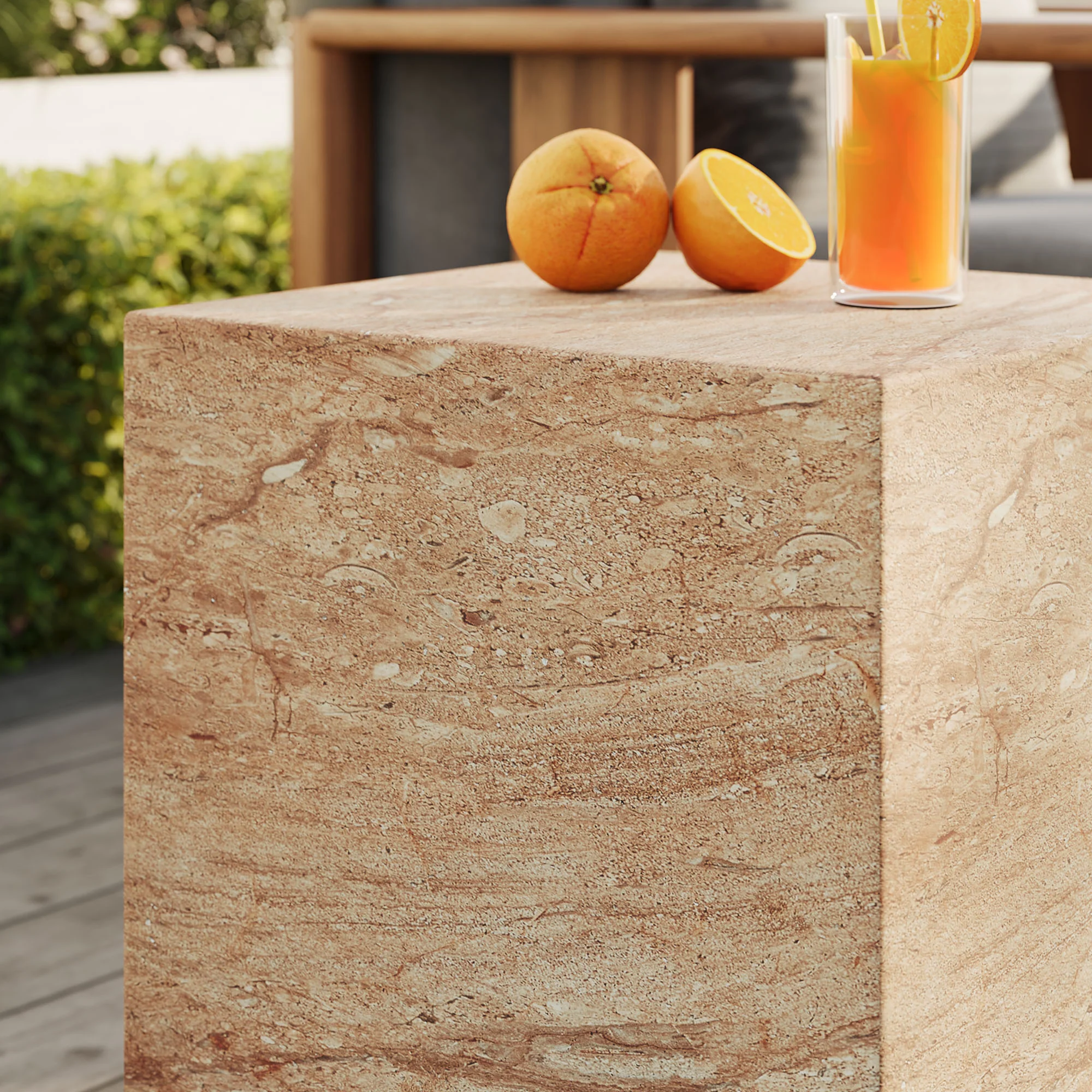 Jordana Square Plinth Indoor - Outdoor Patio Concrete Side Table by Modway - Image 16