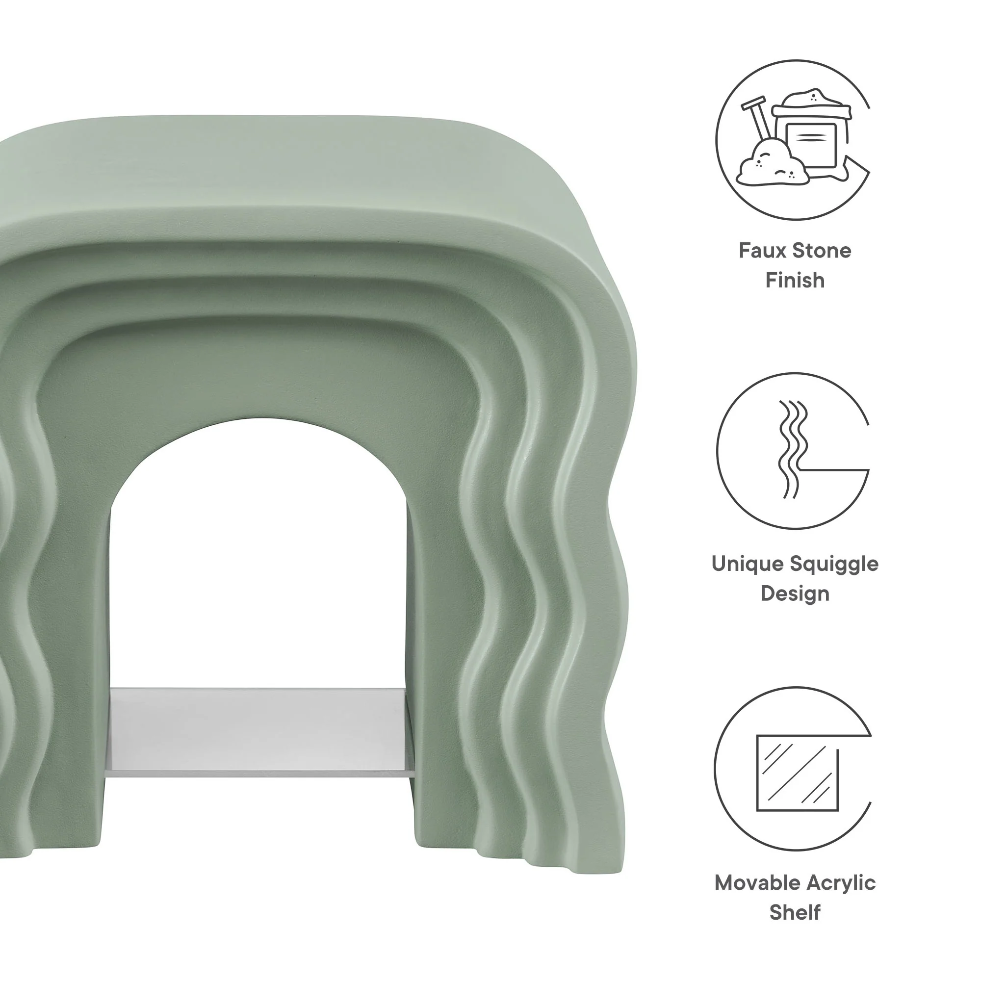 Jorin Squiggle Side Table by Modway - Image 15