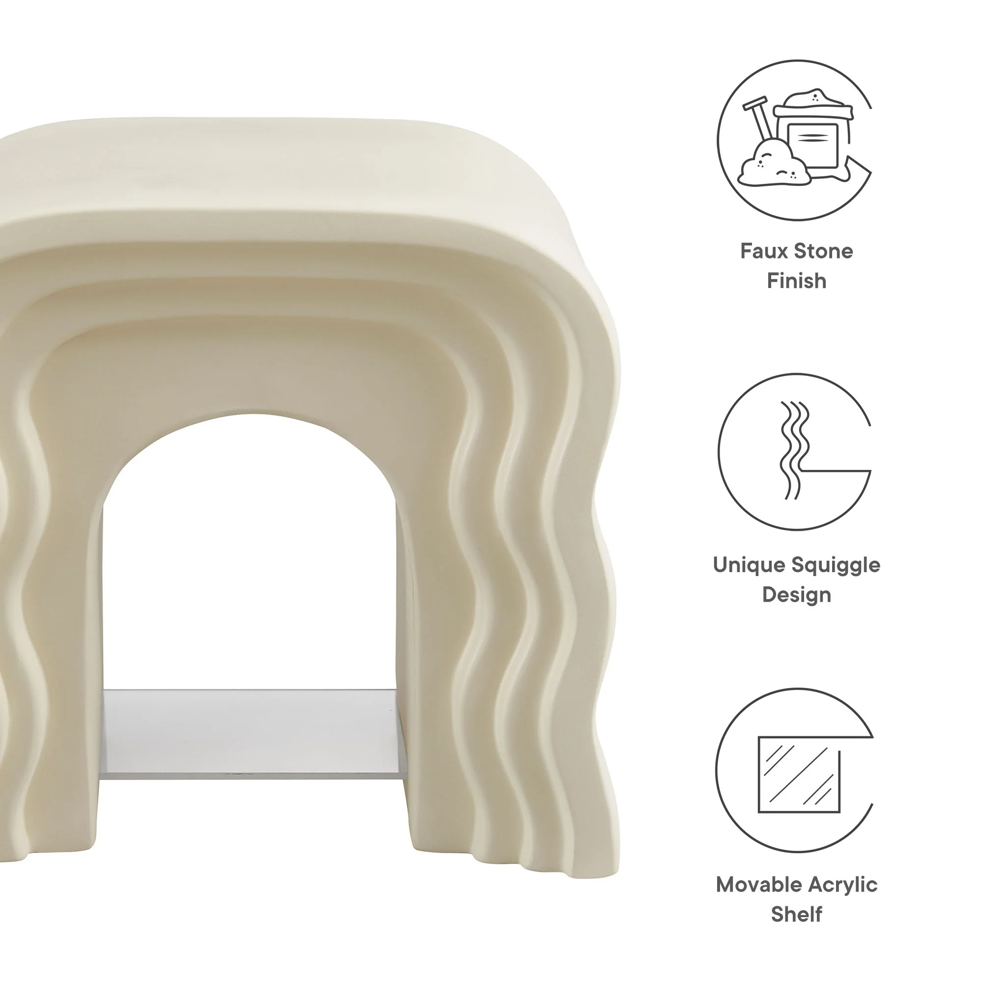 Jorin Squiggle Side Table by Modway - Image 7