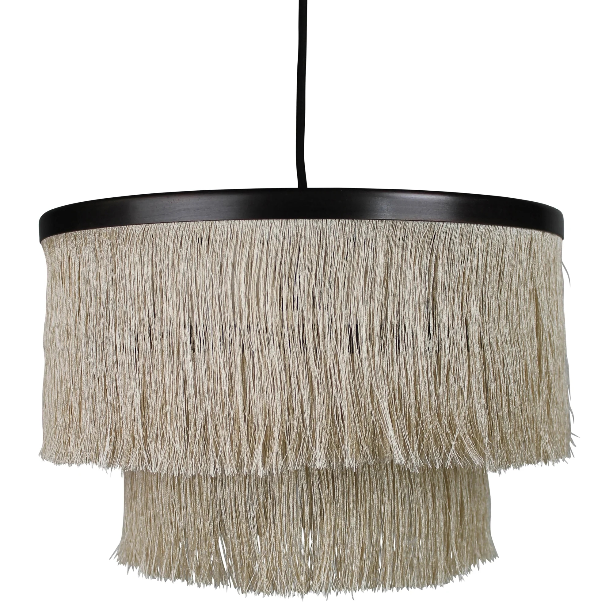 Josephine Fringe Pendant, Two Tier By HomArt - Image 3