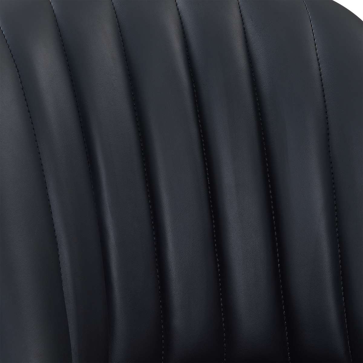 Journey 26" Counter Height Swivel Black Faux Leather and Black Wood Bar Stool By Armen Living - Image 7