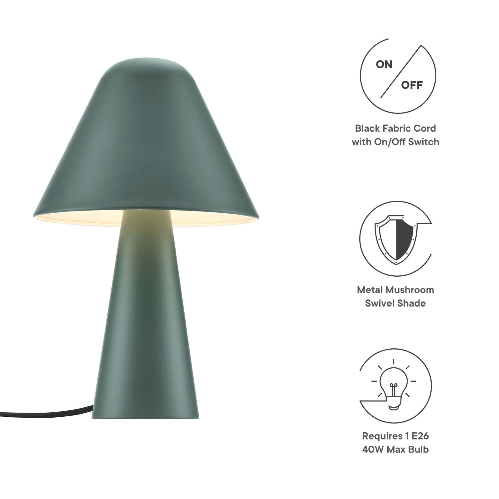 Jovial Metal Mushroom Table Lamp By Modway - EEI-6529 - Image 14