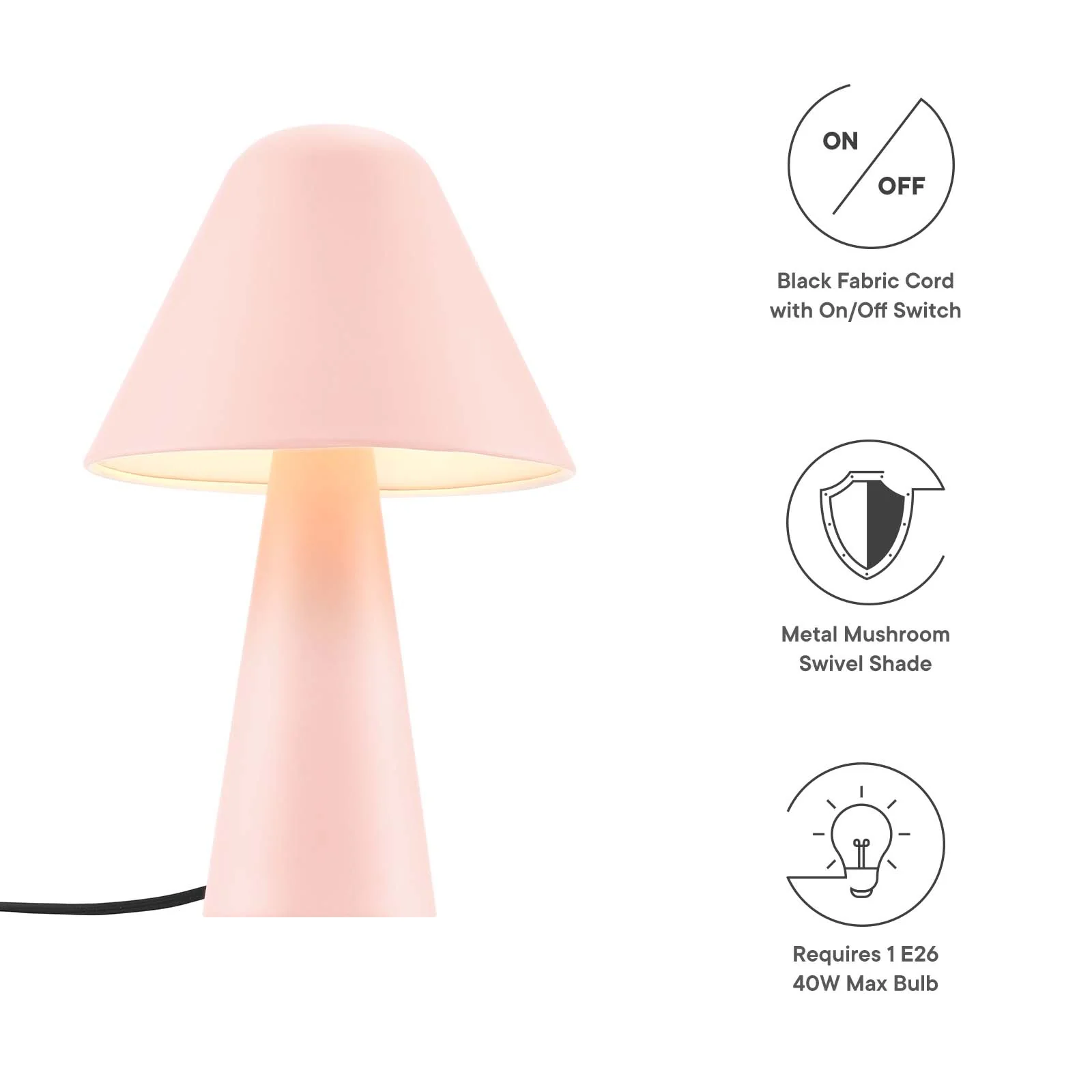 Jovial Metal Mushroom Table Lamp By Modway - EEI-6529 - Image 22